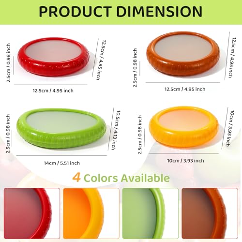 5PCS Avocado Saver & Produce Saver Set β 4 Reusable Silicone Fruit Storage Pods + Fruit Peeler, Tomato Holder, Onion Keeper, Lemon Saver for Fridge, Office Snacks & Camping