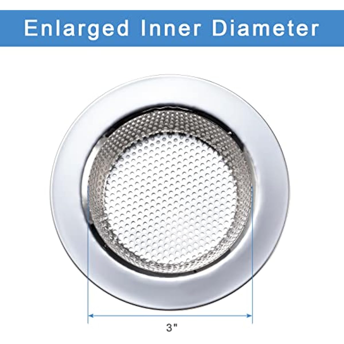 2 Pcs Sink Strainer for Most Kitchen Sink Drain Basket, Upgraded Double-Layer Safe Design Kitchen Sink Strainer (Outer Diameter 4.5 Inch)