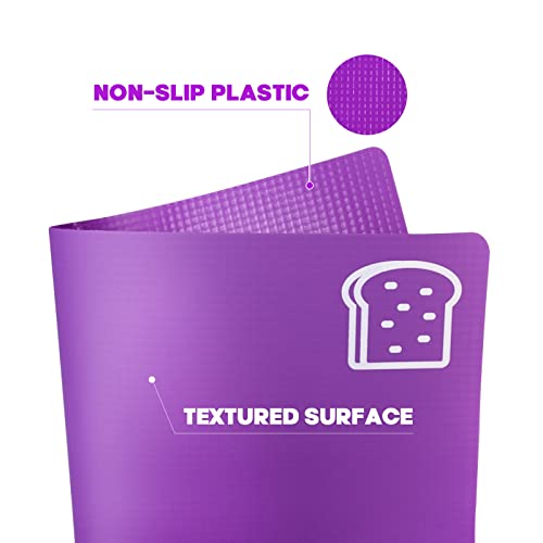 Goodluck 5 Pieces Flexible Chop Boards, BPA Free Plastic Cut'ting Boards for Kitchen, Non Slip Mat for Meat and Vegetables