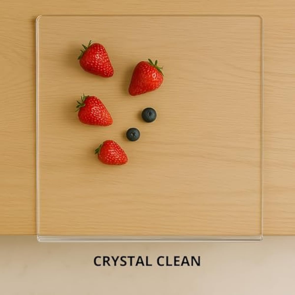 Acrylic Cutting Board with Counter Lip, Clear Cutting Boards for Countertop Protector, Non-Slip Cutting Board for Kitchen Counter, Aesthetic Kitchen Decor Gadgets House Warming Gifts(16.1"x12.5")