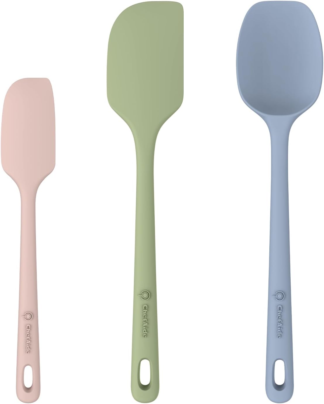 5-Piece Silicone Kitchen Spatula Set with Ergonomic Handles