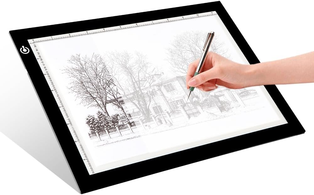 LitEnergy A4 LED Copy Board Light Tracing Box, Ultra-Thin Adjustable USB Power Artcraft LED Trace Light Pad for Tattoo Transferring, Drawing, Streaming, Sketching, Animation, Stenciling