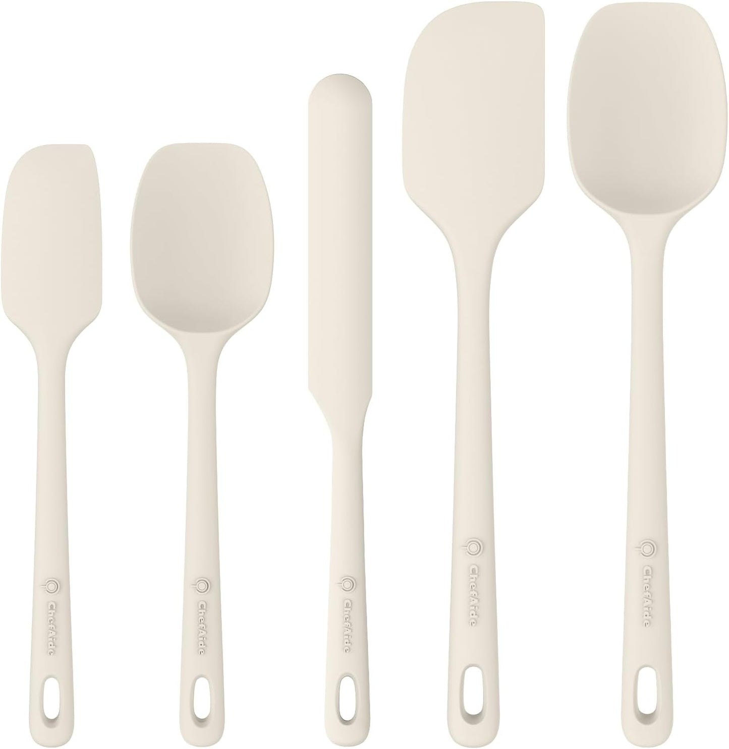 5-Piece Silicone Kitchen Spatula Set with Ergonomic Handles