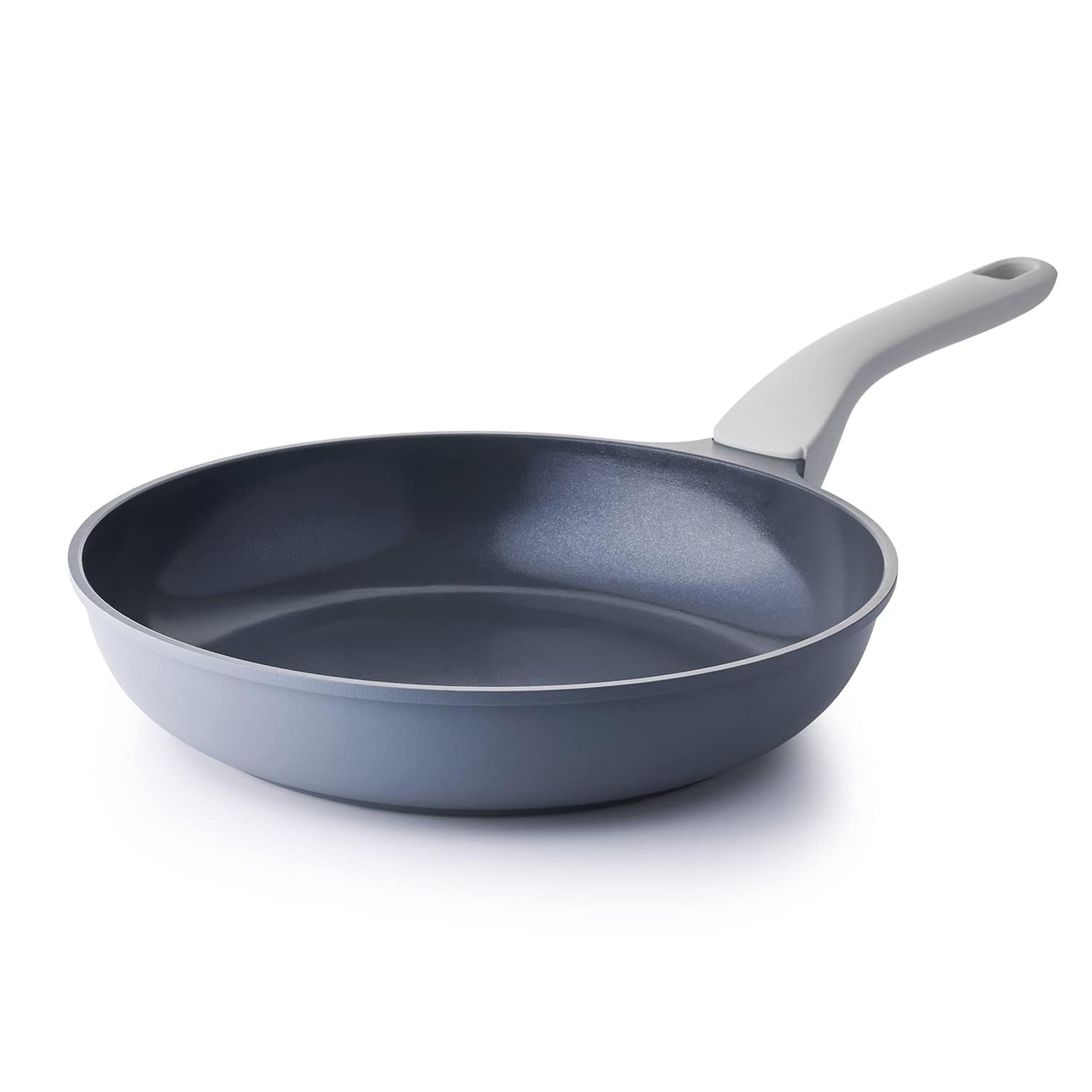 PRICUSIS Nonstick Ceramic Frying Pan, 8/10/12 Inch Non Toxic Skillet, Egg & Omelet & Chef's Pan, Induction Compatible & Oven Safe, Dishwasher Safe,PTFE PFAS & PFOA Free (8-Inch, Gray)