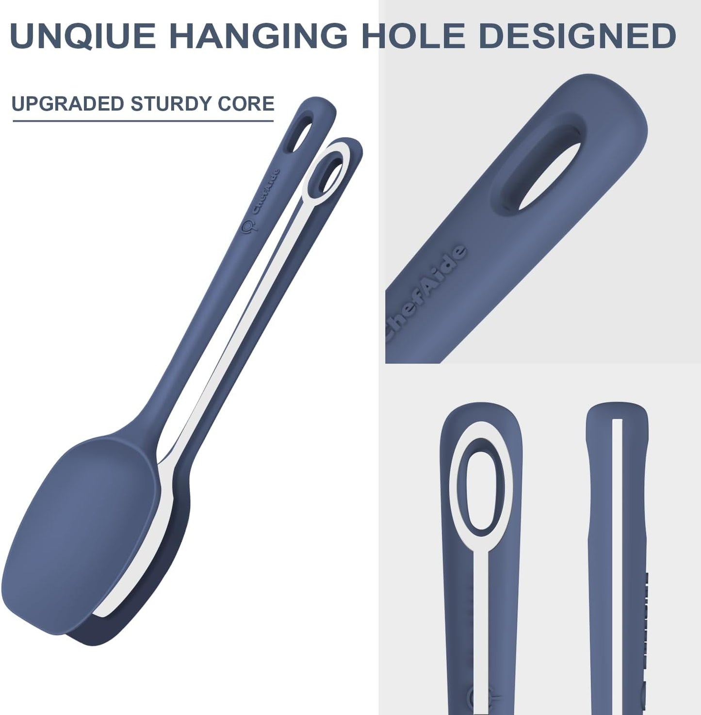 5-Piece Silicone Kitchen Spatula Set with Ergonomic Handles