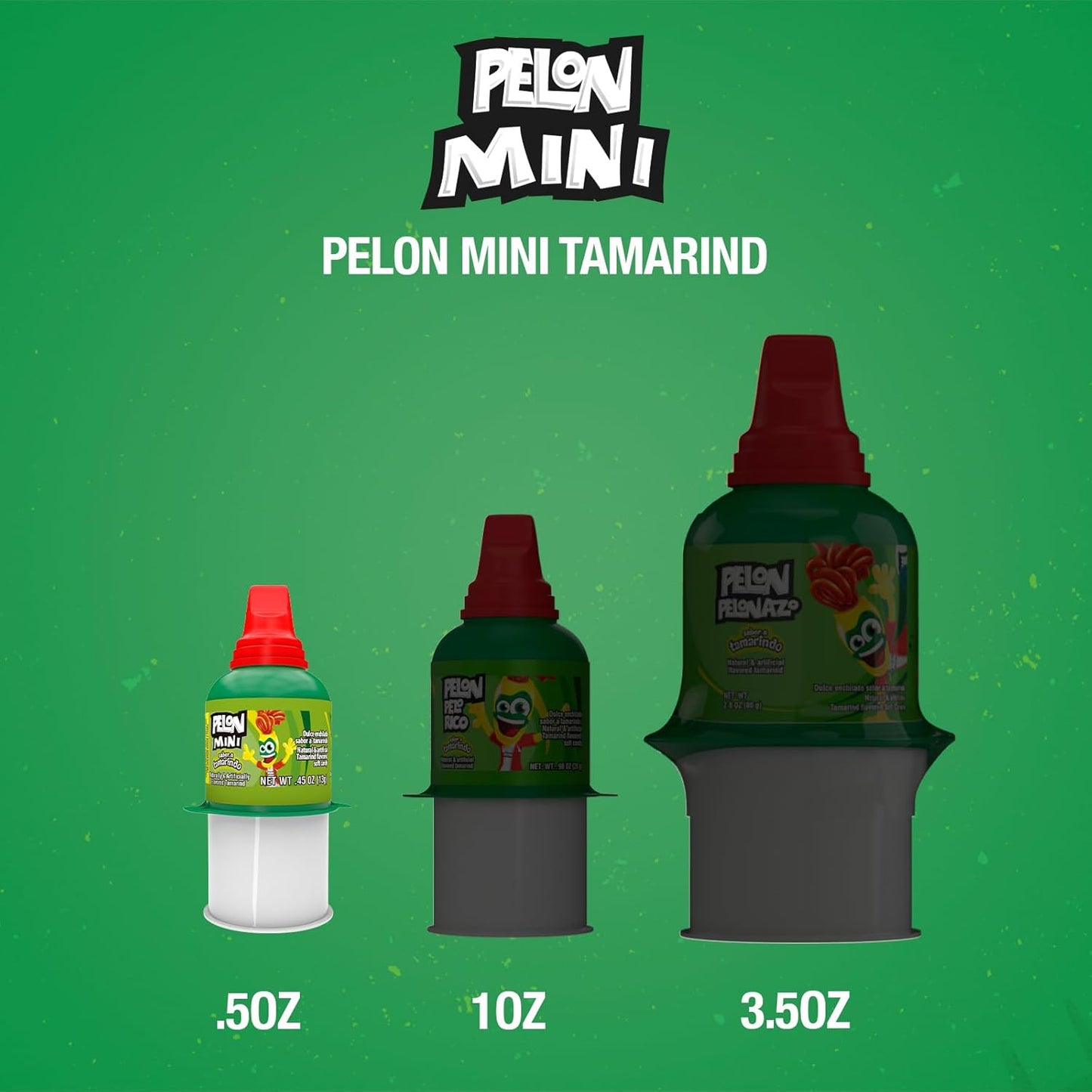 Pelon Pelo Rico Mini Tamarind Candy, 0.45 oz, 18 Count (Pack of 1)