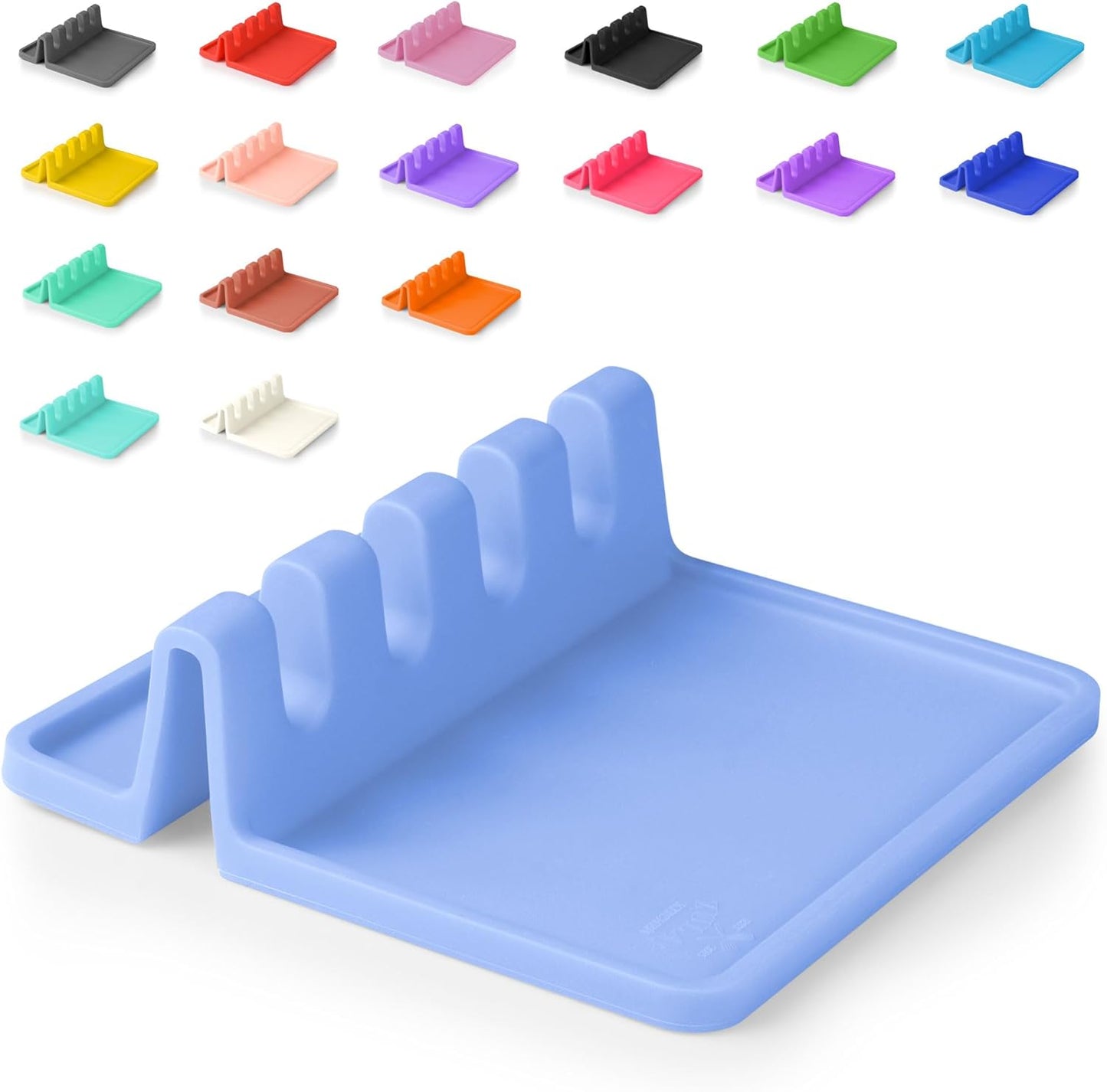 Zulay Kitchen Spoon Rest for Multiple Utensils High Heat-Resistant Silicone Drip Pad, BPA-Free Spoon Holder for Stove Top, Kitchen Gadget Holder for Ladles, Tongs, Cooking Spatula - Makes Great Gift