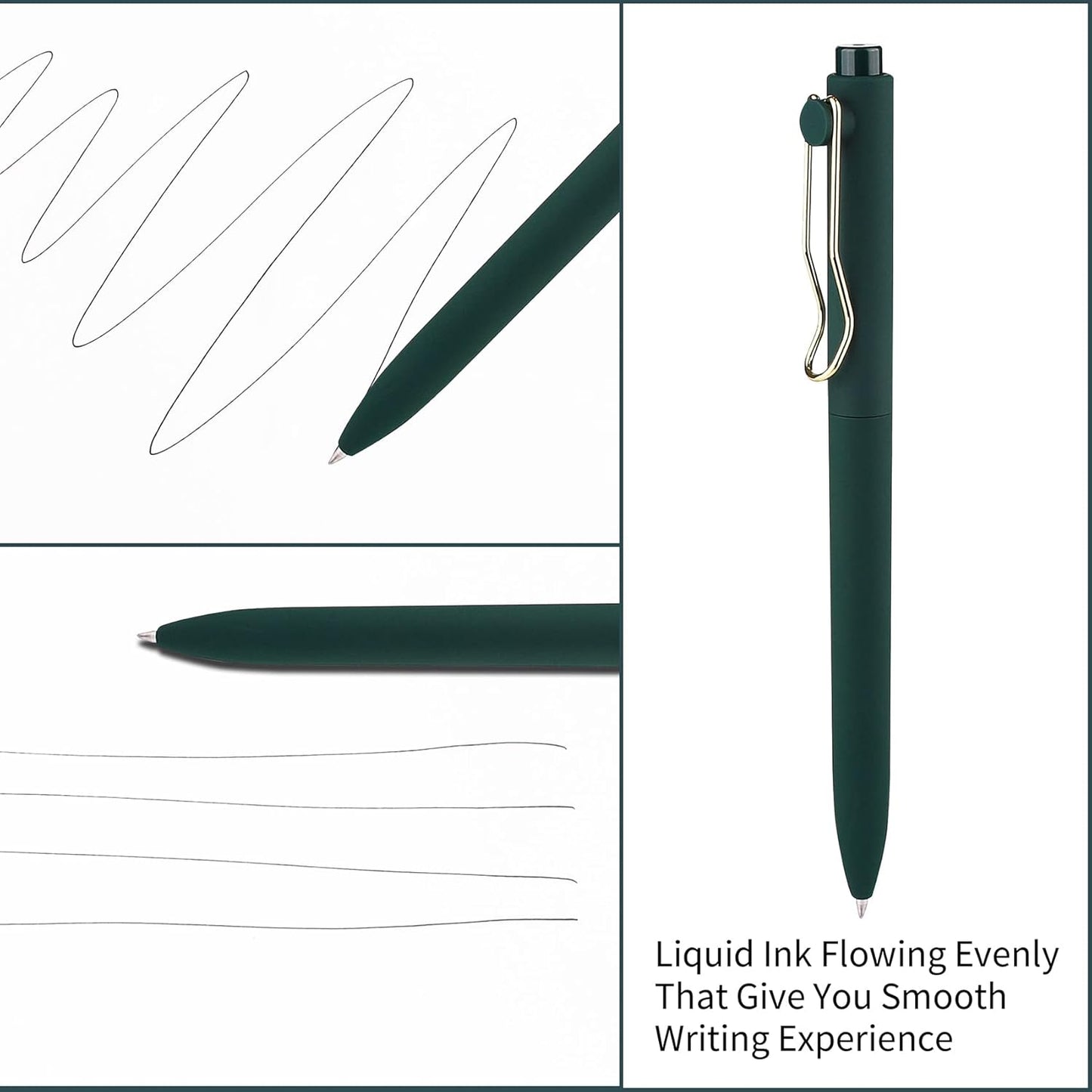 WY WENYUAN Ballpoint Pens, Pens Fine Point Smooth Writing, Nice Teacher Pens For Journaling, Black Ink 1.0 Mm Office Desk Accessories, Aesthetic Gift School Office Supplies For Note Taking