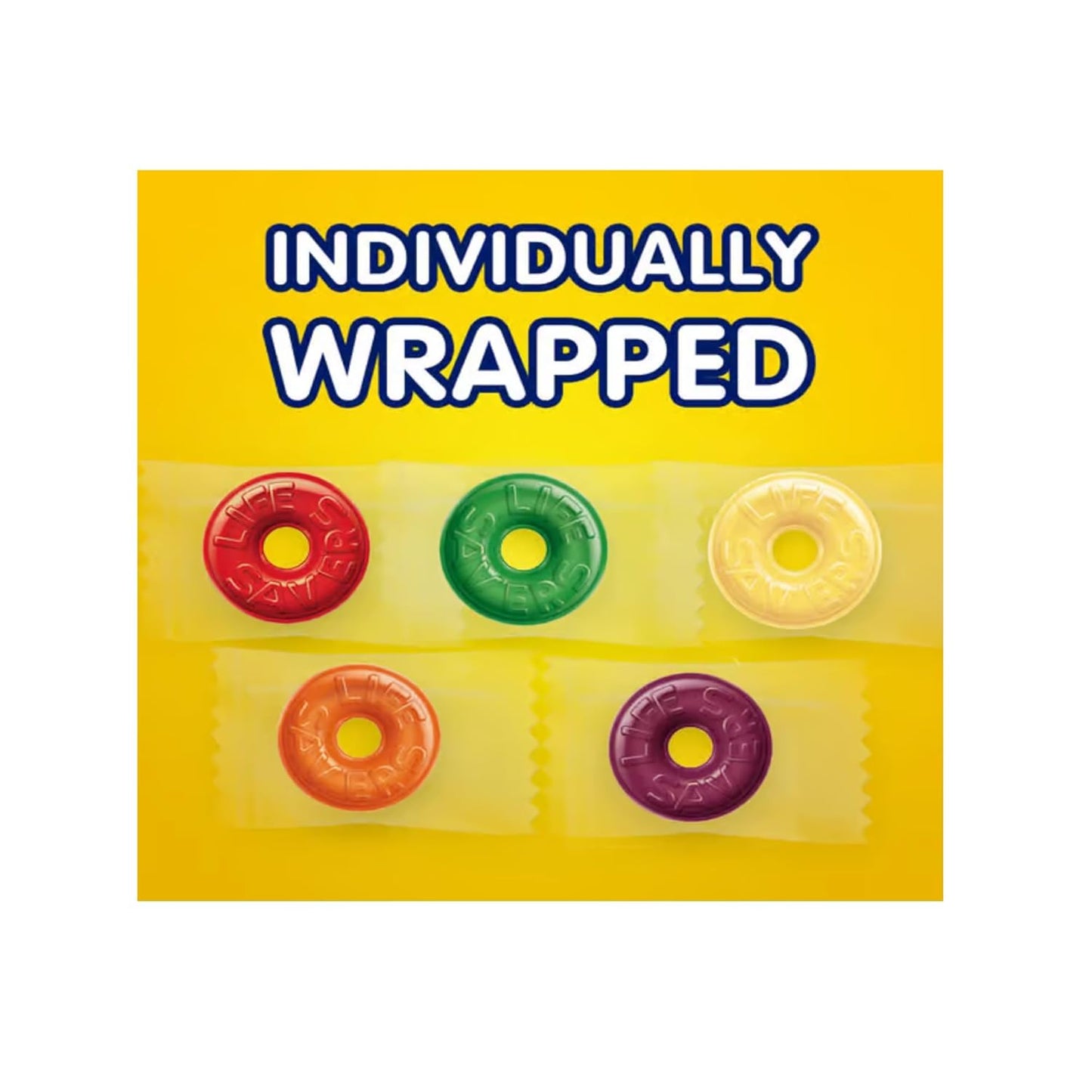 Life Savers Hard Candy 5 Flavors - 2 lbs of Candy - Individually Wrapped - Cherry, Watermelon, Orange, Pineapple, and Raspberry - Perfect for Stocking the Pantry