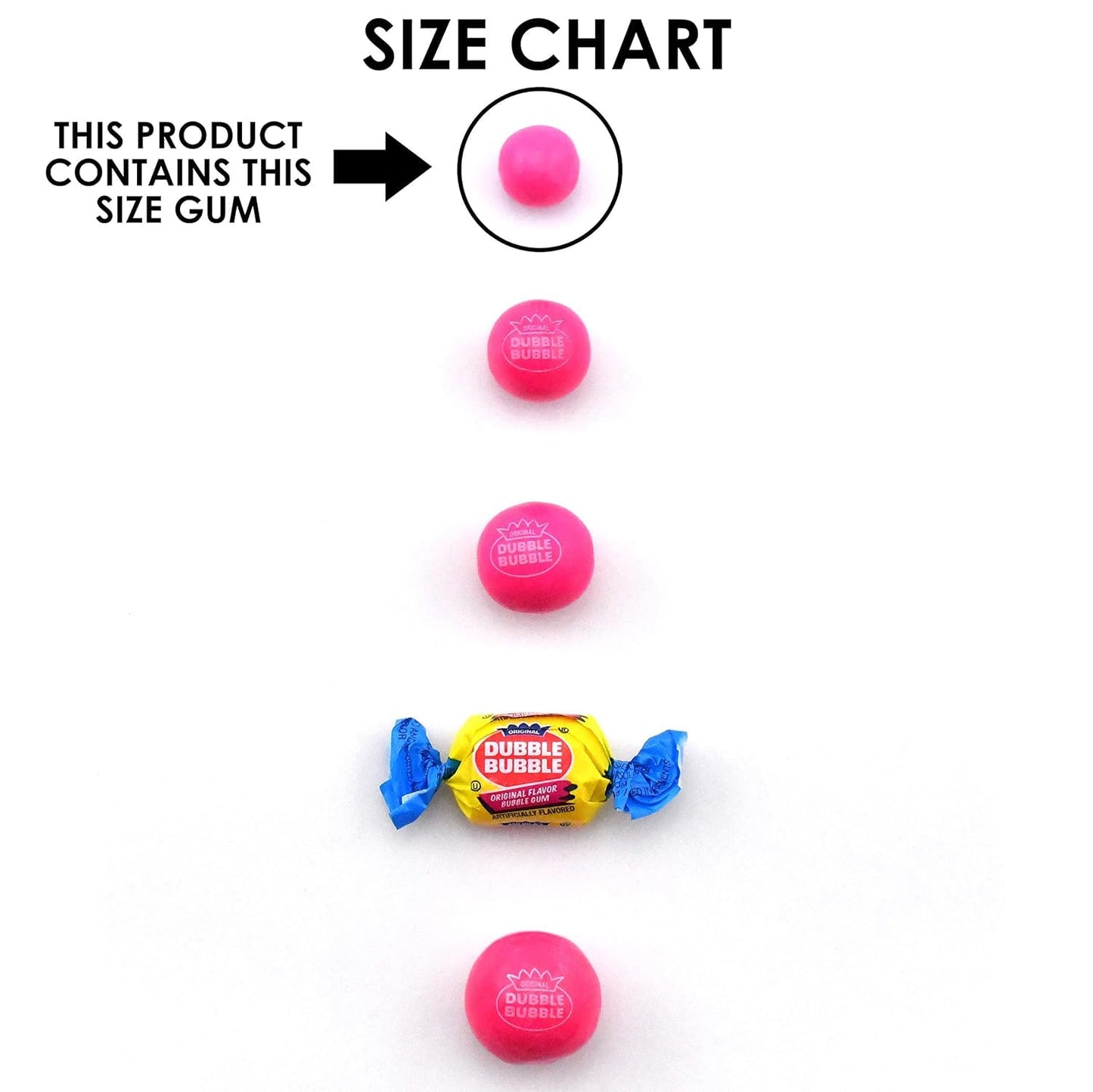 Dubble Bubble Gumball Machine Refill - More than 3 Pounds of Bulk Bubblegum Balls - .5 Inch Assorted Gumballs for Small Mini Candy Dispenser - 53 Ounce Bag (Pack of 1)