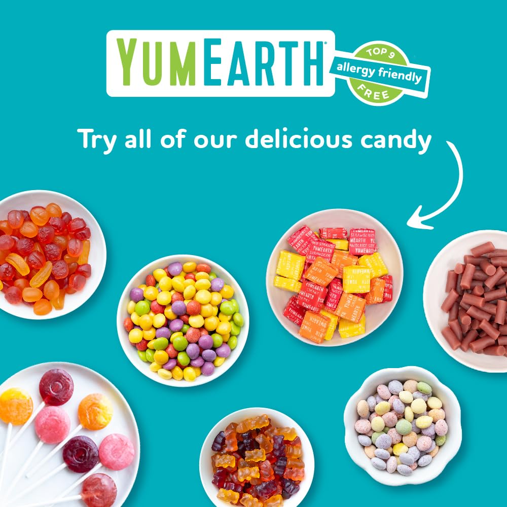 yumearth organic chewy fruit flavored candies assorted 7.5oz allergy friendly gluten free