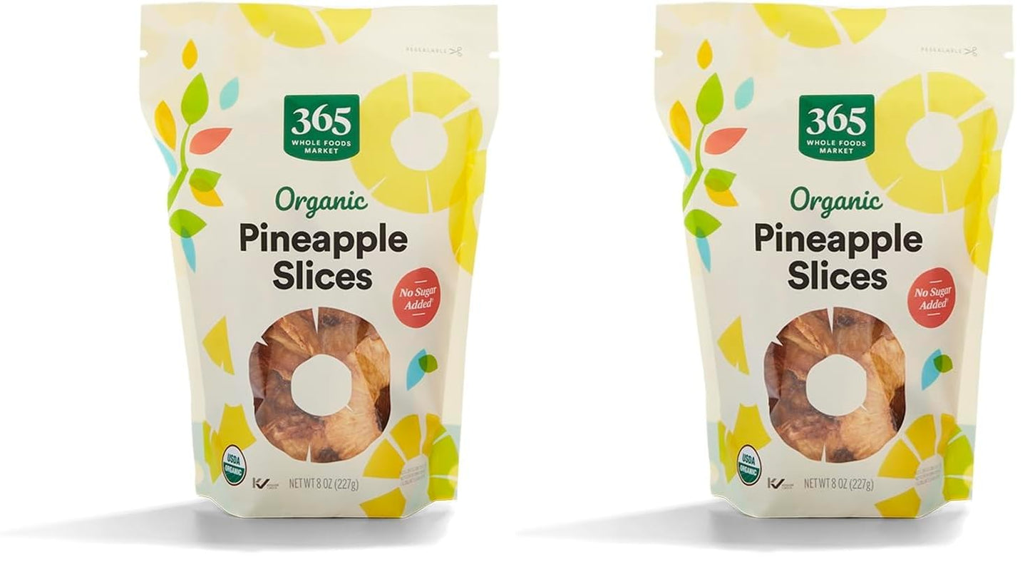 365 by Whole Foods Market, Organic Unsweetened Dried Pineapple, 8 Ounce