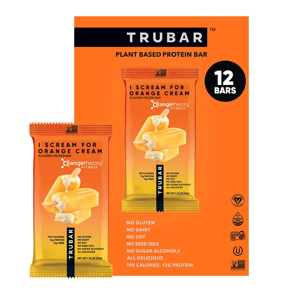 TRUBAR Vegan Protein Bar, Cocoa For Coconuts, Gluten Free, Plant Based Protein, Dairy Free, Non GMO, Soy Free, No Sugar Alcohols, 12G Protein, 12G Fiber, 23G Carb, On the Go Snack Bars, 12 ct