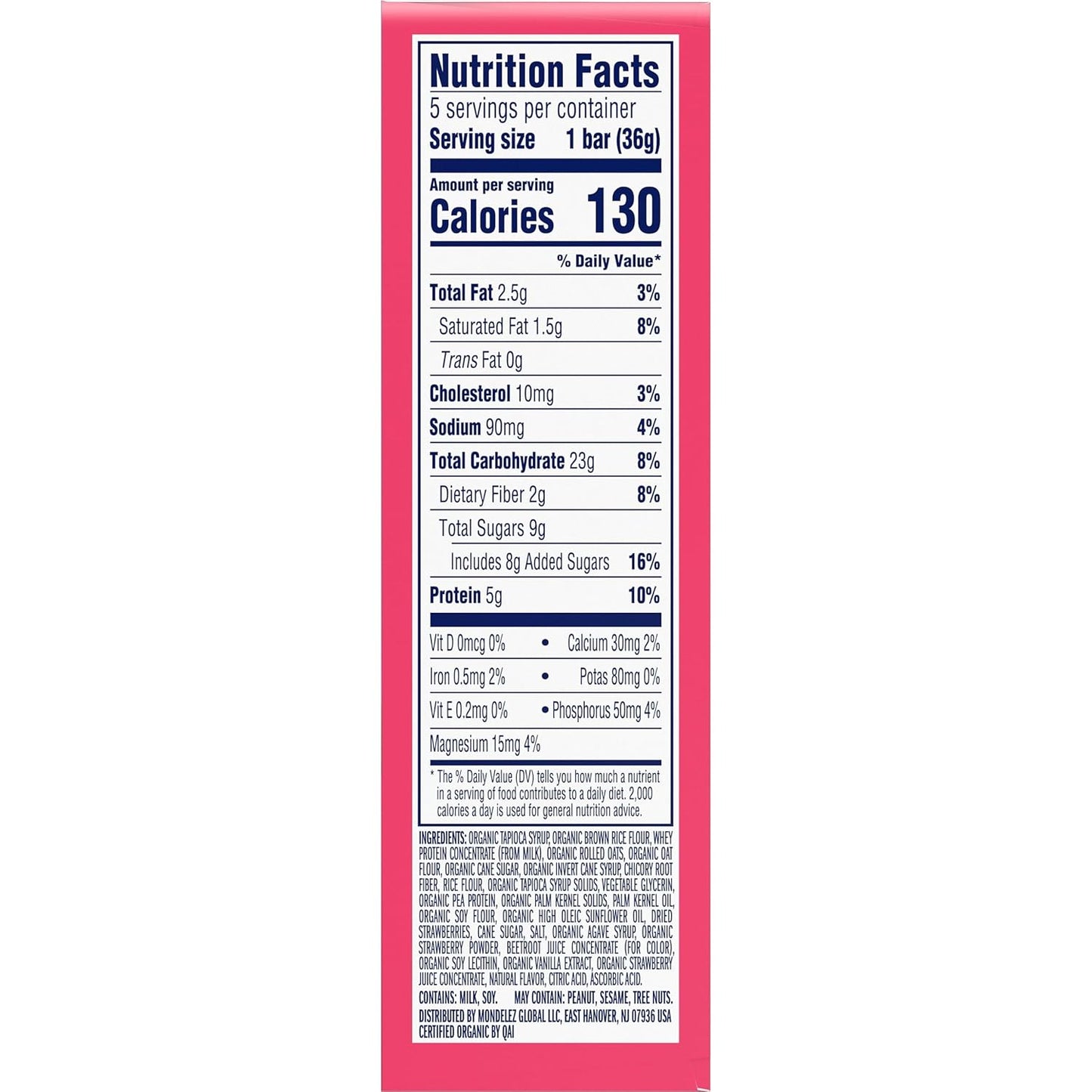 Zbar Protein Strawberries 'N Creme Crispy Snack Bars