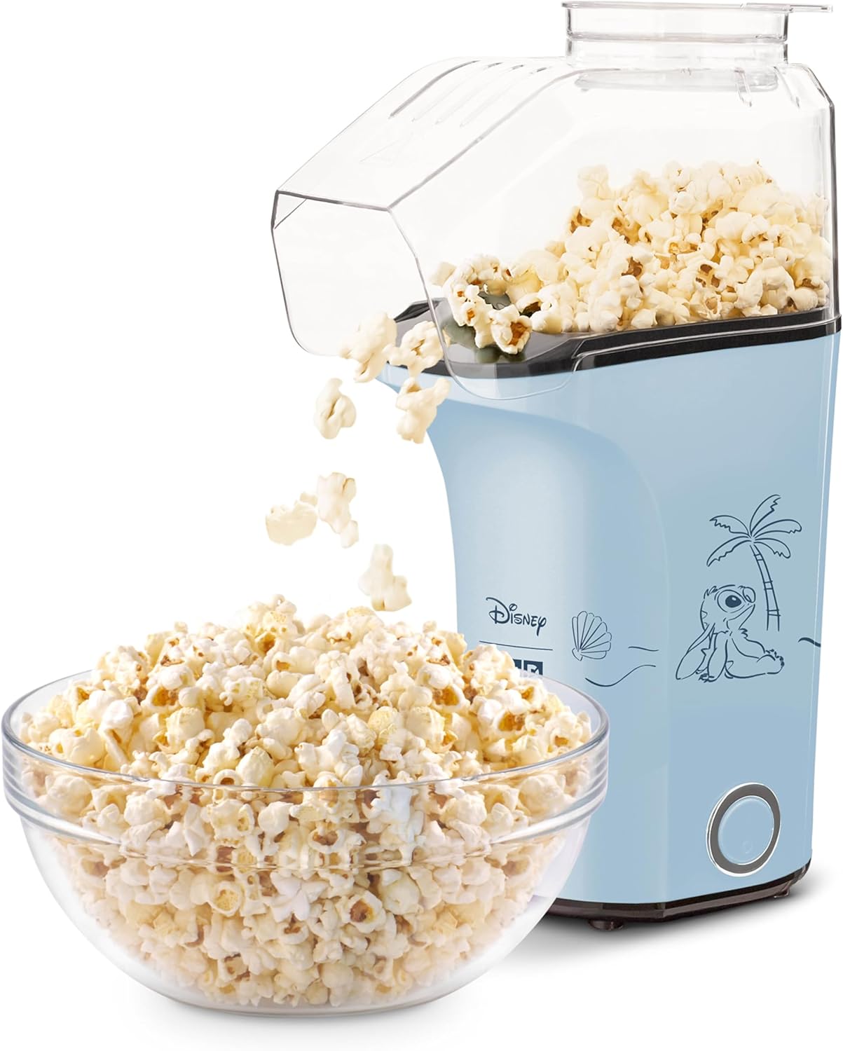 DASH Fresh Pop Popcorn Maker - Oil-Free, Air Popcorn Popper - With Measuring Cup & Recipe Guide - Perfect for Movie Nights - 16 Cups, Aqua