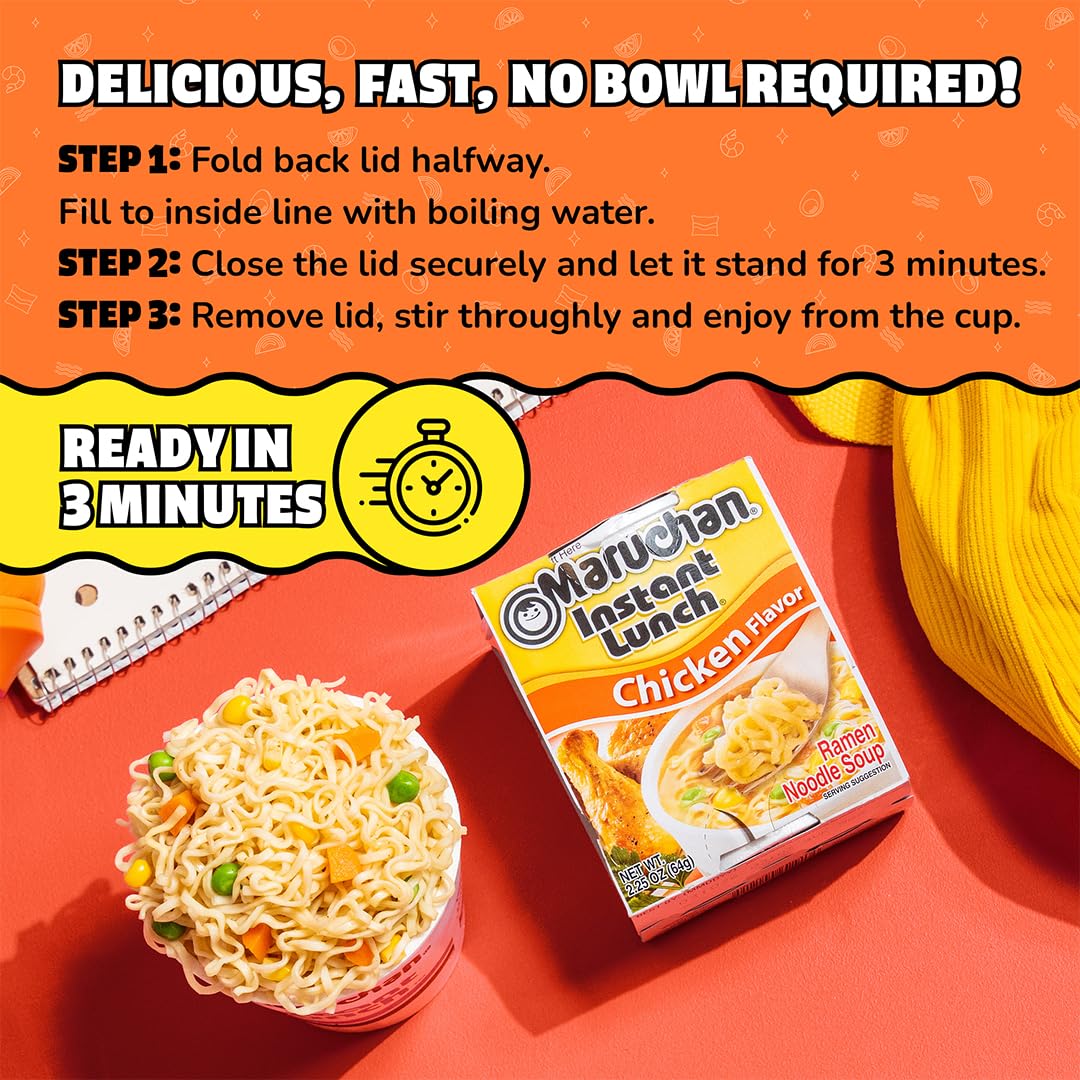 Maruchan Instant Lunch Chicken Flavor, 2.25 Ounce (Pack of 12) (4178990121)