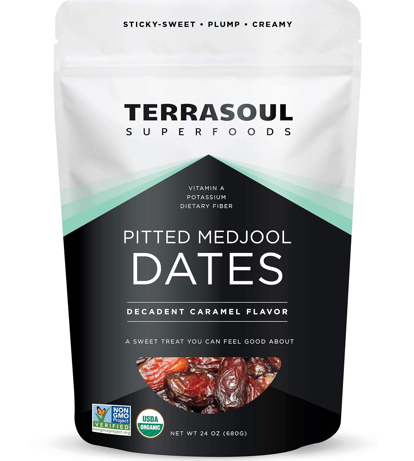 Terrasoul Superfoods Organic Medjool Dates, 2 Lbs - Soft Chewy Texture | Sweet Caramel Flavor | Farm Fresh