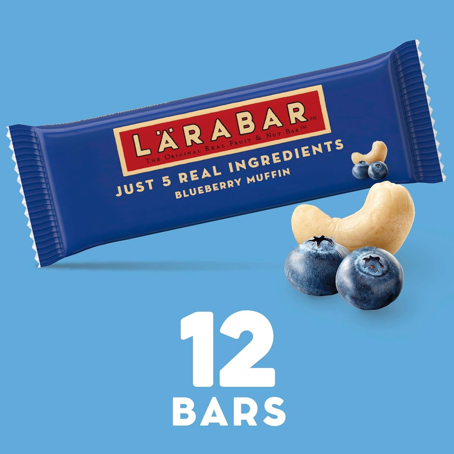 Larabar Blueberry Muffin Fruit and Nut Bars, Gluten Free and Vegan, 9.6 oz, 6 Ct