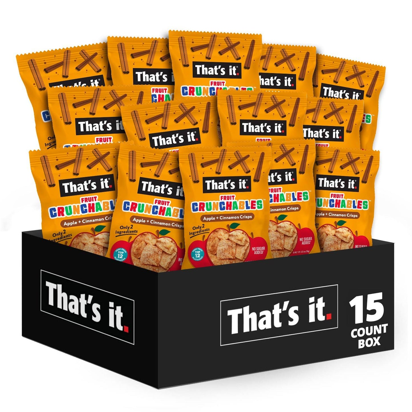 That's it. Fruit Crunchables Variety Pack, Fruit Snacks for Kids, 100% Fruit Crisps, Plant-Based, Non-GMO, Gluten-Free, No Sugar Added (16 Pack)