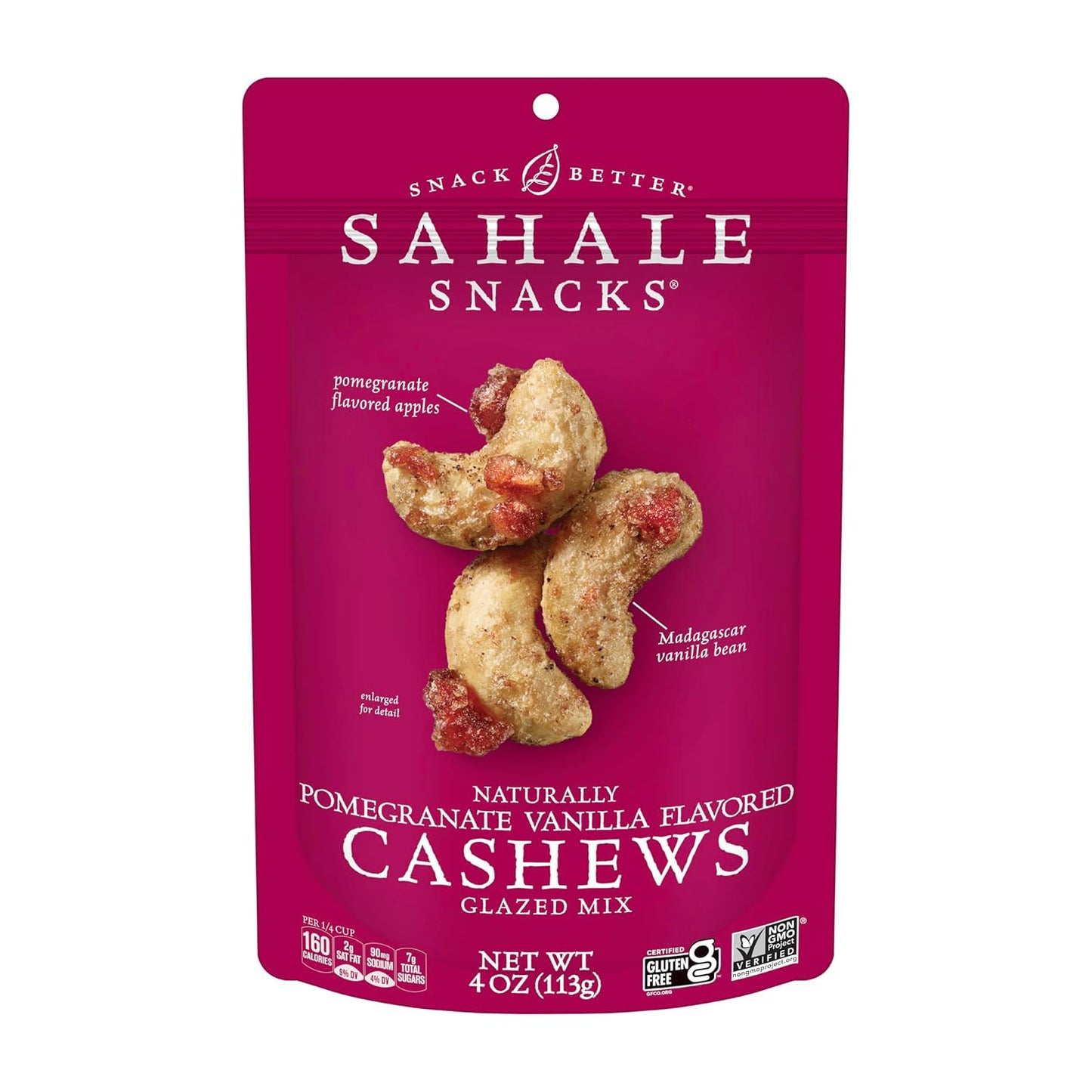Sahale Snacks Glazed Mix Nut Blend Variety Pack, 1.5 Oz Grab & Go Bags (12 Total Packs) - Four Different Dry-Roasted Deluxe Mixed Nuts Blends Included - Non-GMO Kosher & Certified Gluten-Free Snacks
