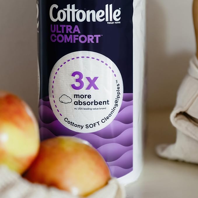 Cottonelle Ultra Comfort Toilet Paper, 9 Mega Rolls = 36 Regular Rolls, Packaging May Vary
