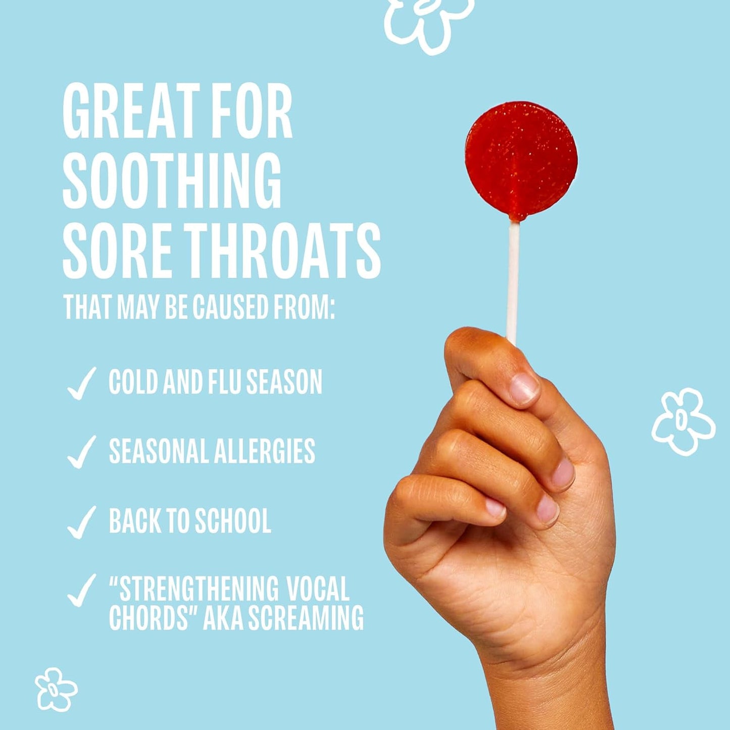 Lolleez by EEZ Co. Organic Throat Soothing Pops for Kids, Variety Pack, 28ct