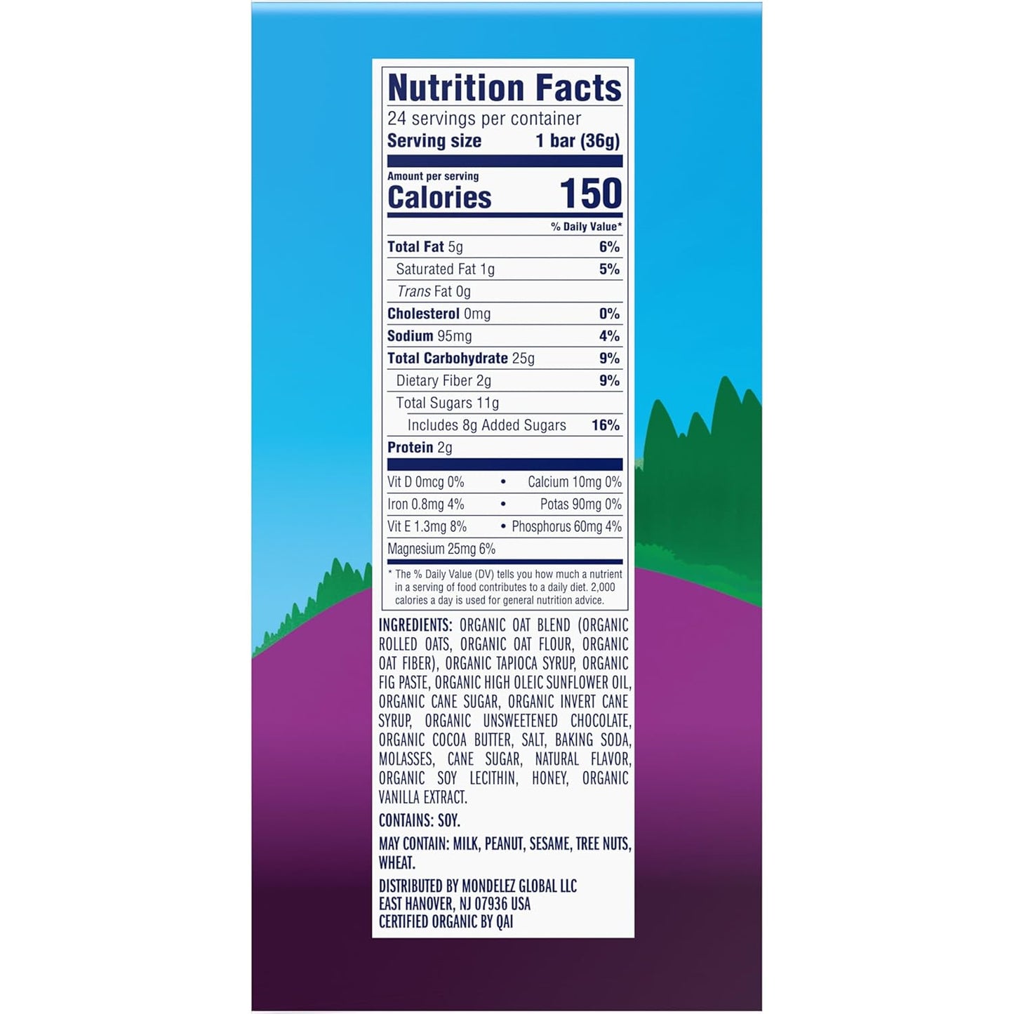 Zbar - Chocolate Chip - Soft-Baked Energy Snack Bars - Non-GMO - 12g Whole Grains - USDA Organic Granola Bars - Snacks for Kids (24 Pack)