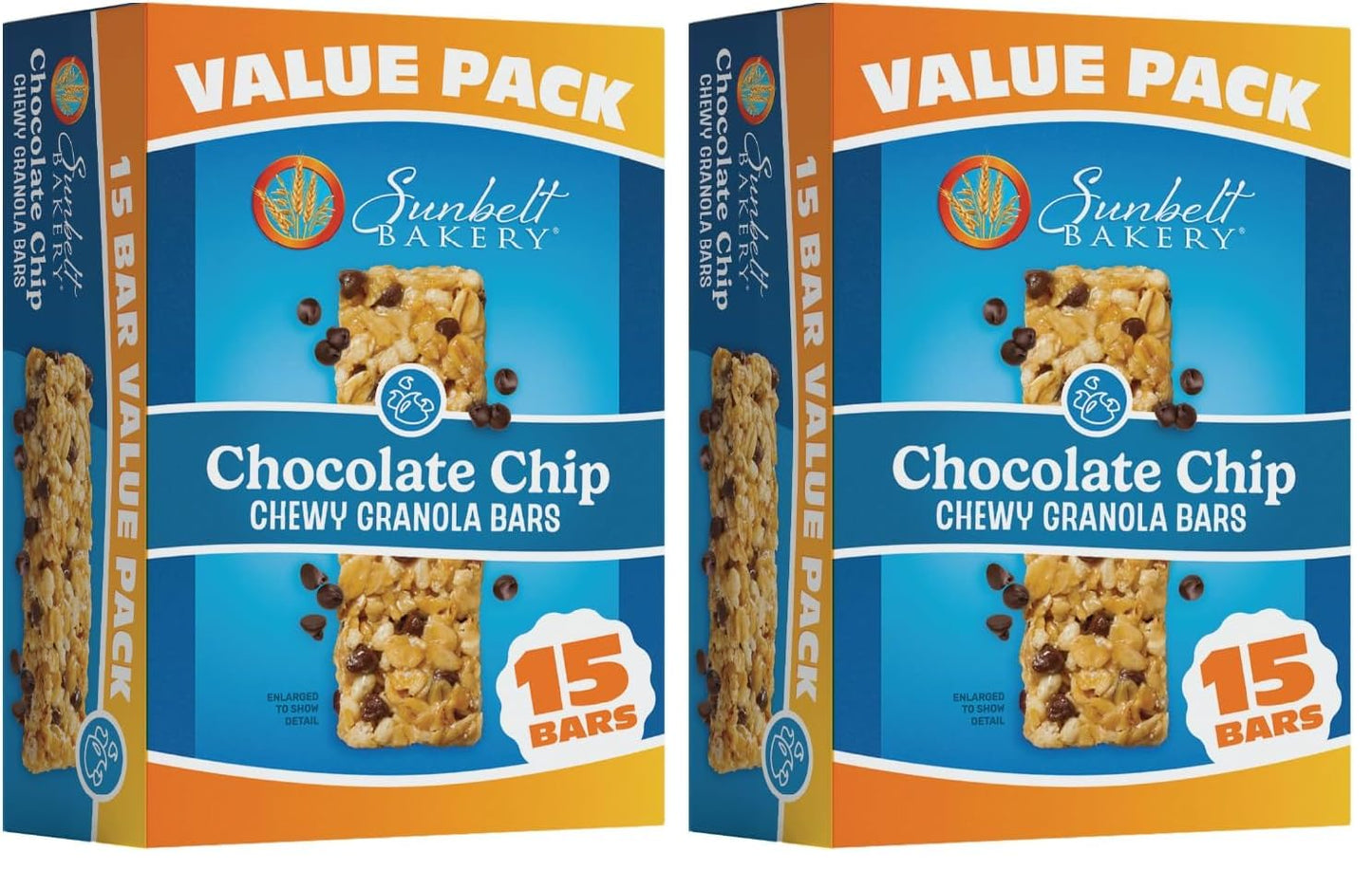 Sunbelt Bakery Chewy Chocolate Chip Granola Bars, 1.1 oz Bars, 15 Count
