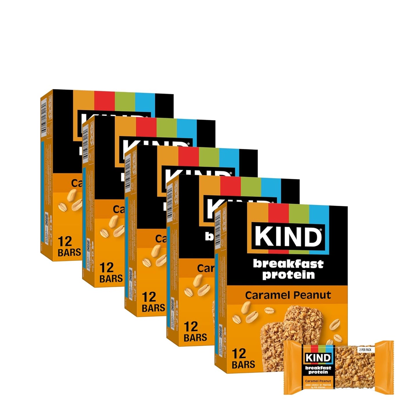 KIND Breakfast Protein Bars, Dark Chocolate Cocoa, Gluten Free, Low Sodium, Healthy Snacks, 8g Protein, 30 Count (30 Packs of 2 Bars)