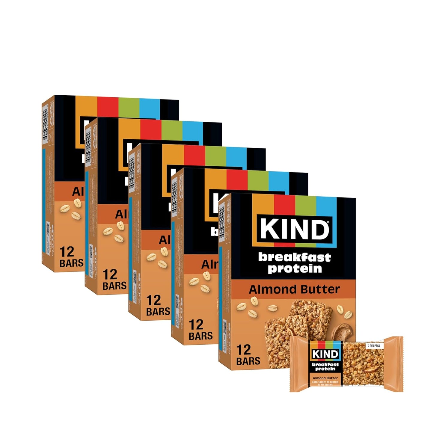 KIND Breakfast Protein Bars, Dark Chocolate Cocoa, Gluten Free, Low Sodium, Healthy Snacks, 8g Protein, 30 Count (30 Packs of 2 Bars)