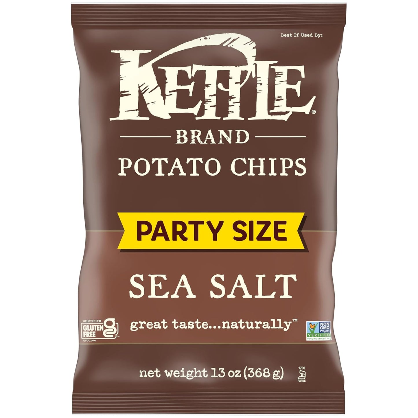 Kettle Brand Sea Salt Kettle Potato Chips, Gluten-Free, Non-GMO, 7.5 oz Bag