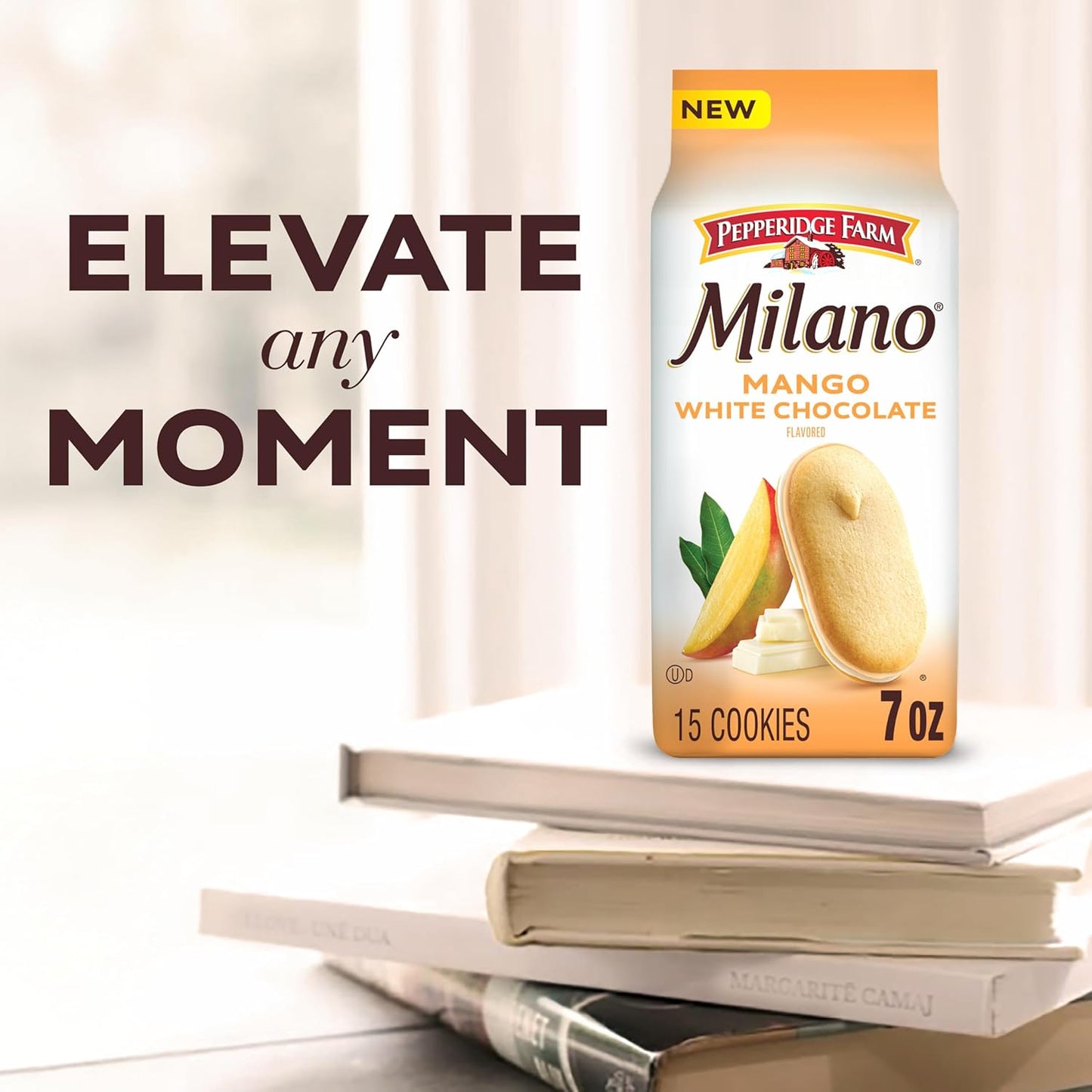Pepperidge Farm Milano White Chocolate Mango Flavored Cookies, 7 Oz Bag
