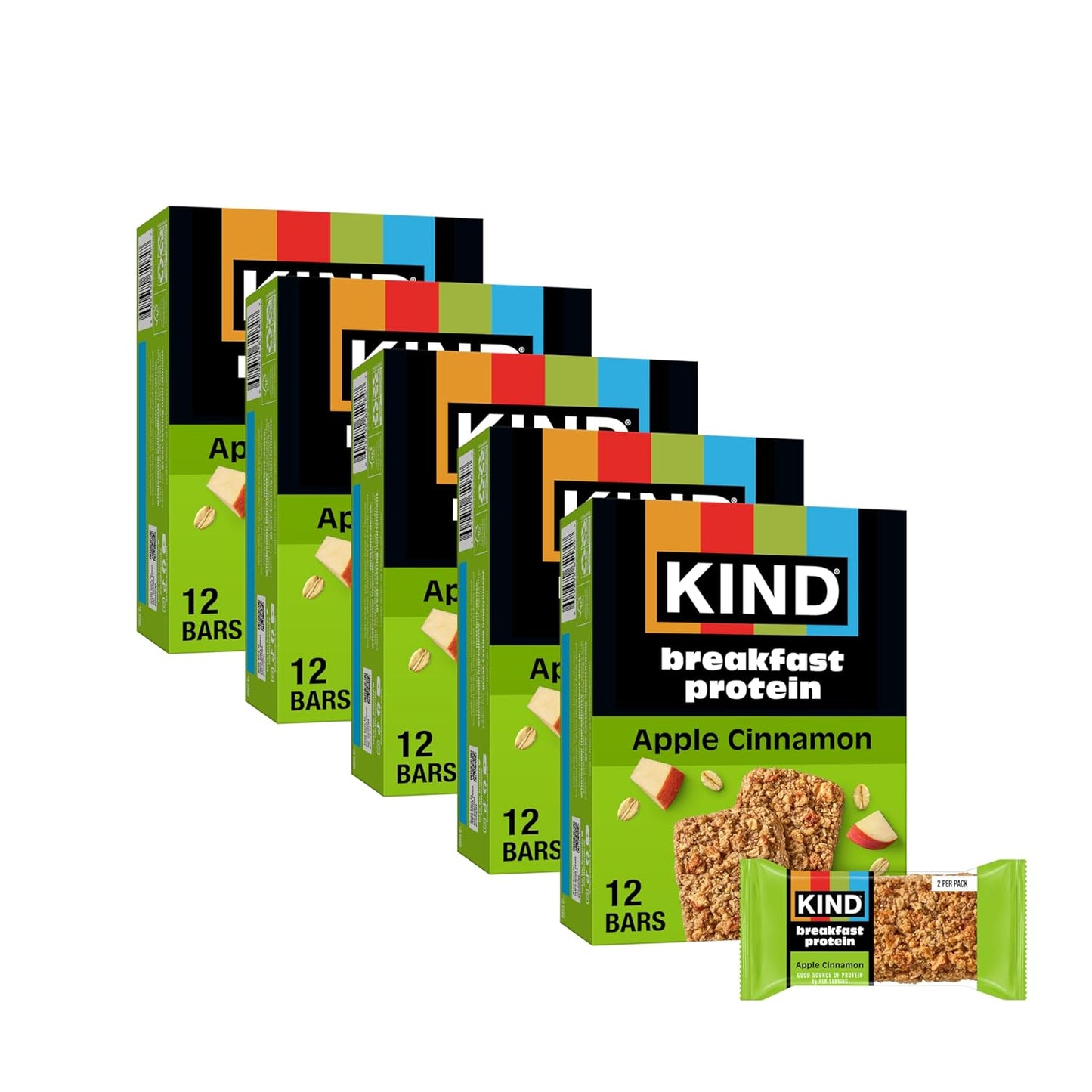 KIND Breakfast Protein Bars, Dark Chocolate Cocoa, Gluten Free, Low Sodium, Healthy Snacks, 8g Protein, 30 Count (30 Packs of 2 Bars)