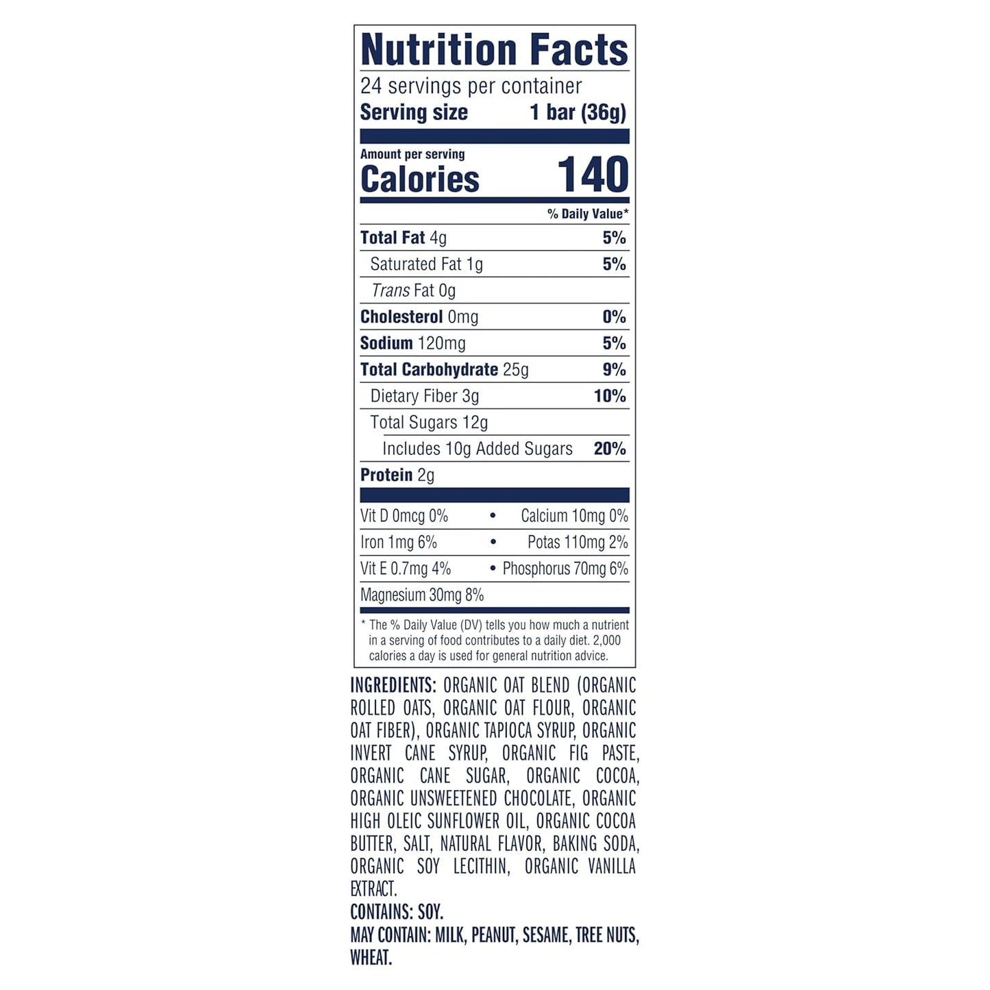 Zbar - Chocolate Brownie - Soft-Baked Energy Snack Bars - Non-GMO - 11g Whole Grains - USDA Organic Granola Bars - Snacks for Kids (24 Pack)
