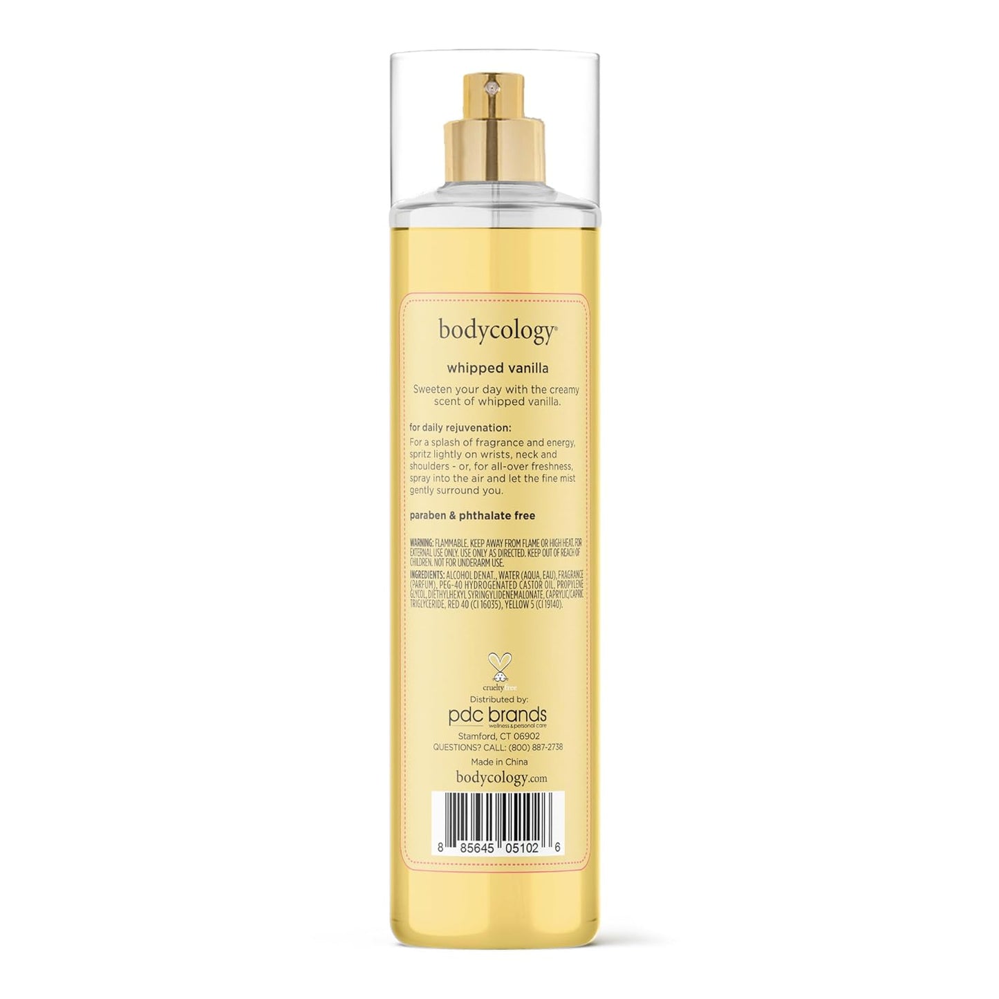Bodycology Long-Lasting Fragrance Body Mist, Whipped Vanilla, 8 fl oz