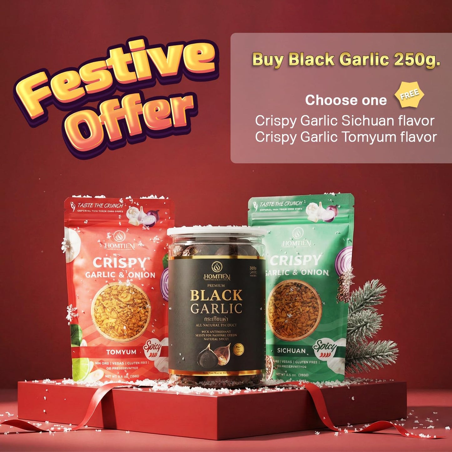 Homtiem Black Garlic 8.82 Oz (250g.), Whole Black Garlic Fermented for 90 Days, Super Foods, Non-GMOs, Non-Additives, High in Antioxidants, Ready to Eat for Snack Healthy, Healthy Recipes