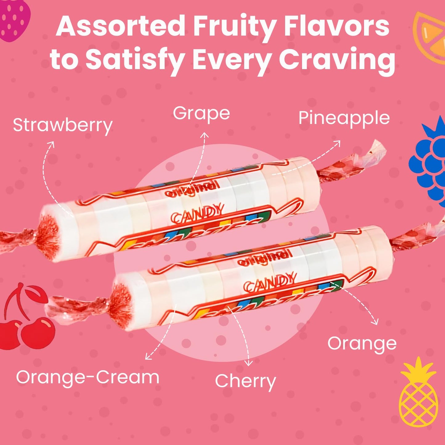 Smarties Candy Bulk Rolls Original Flavor - Gluten & Vegan Free - Classic Sweetness From Family Owned Company Since 1949, Peanut Free & Dairy Free - Perfect Halloween Candy - 2 Pound Bag