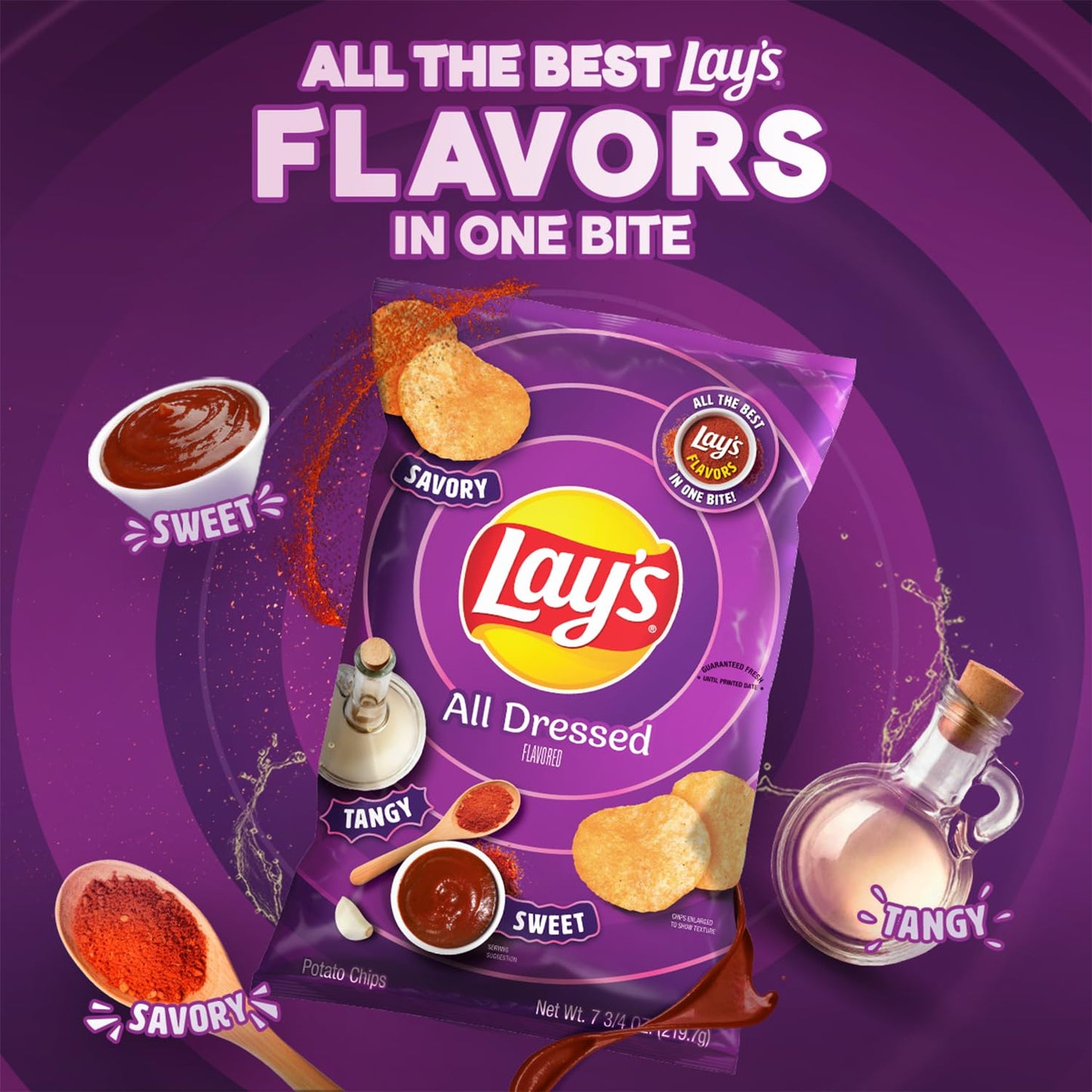 Lay's Potato Chips Variety Pack, 1 oz Bags, (21 Pack) (Packaging and Formula May Vary)