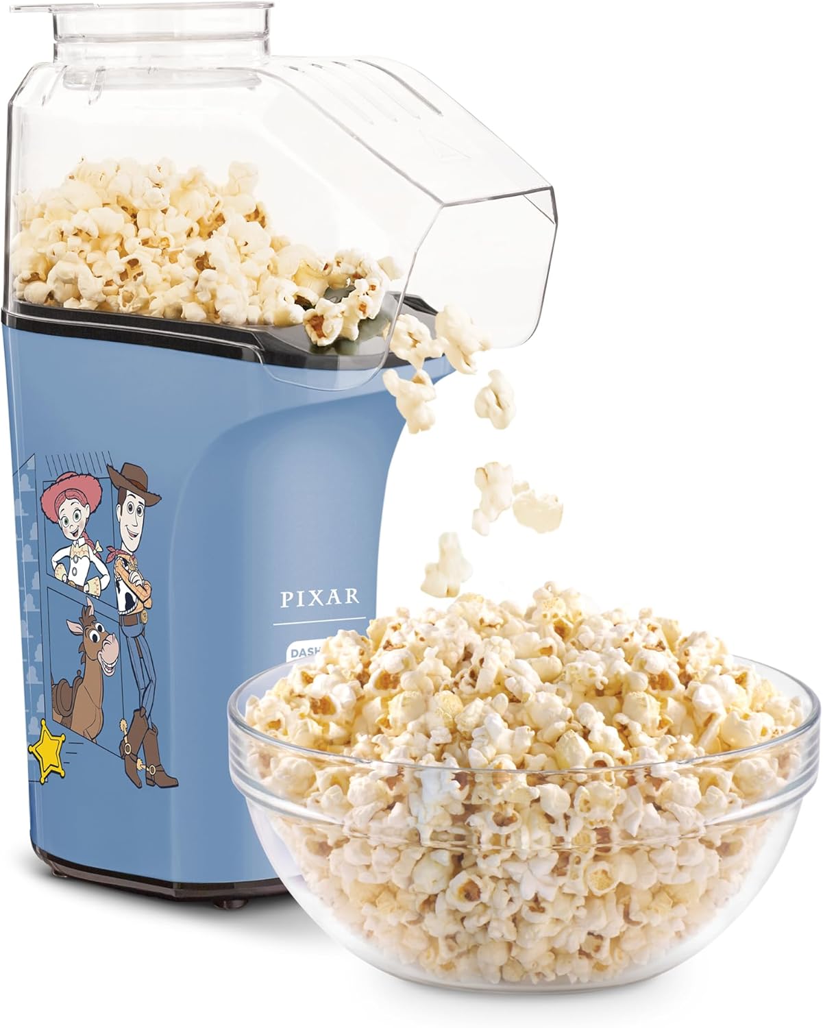 DASH Fresh Pop Popcorn Maker - Oil-Free, Air Popcorn Popper - With Measuring Cup & Recipe Guide - Perfect for Movie Nights - 16 Cups, Aqua