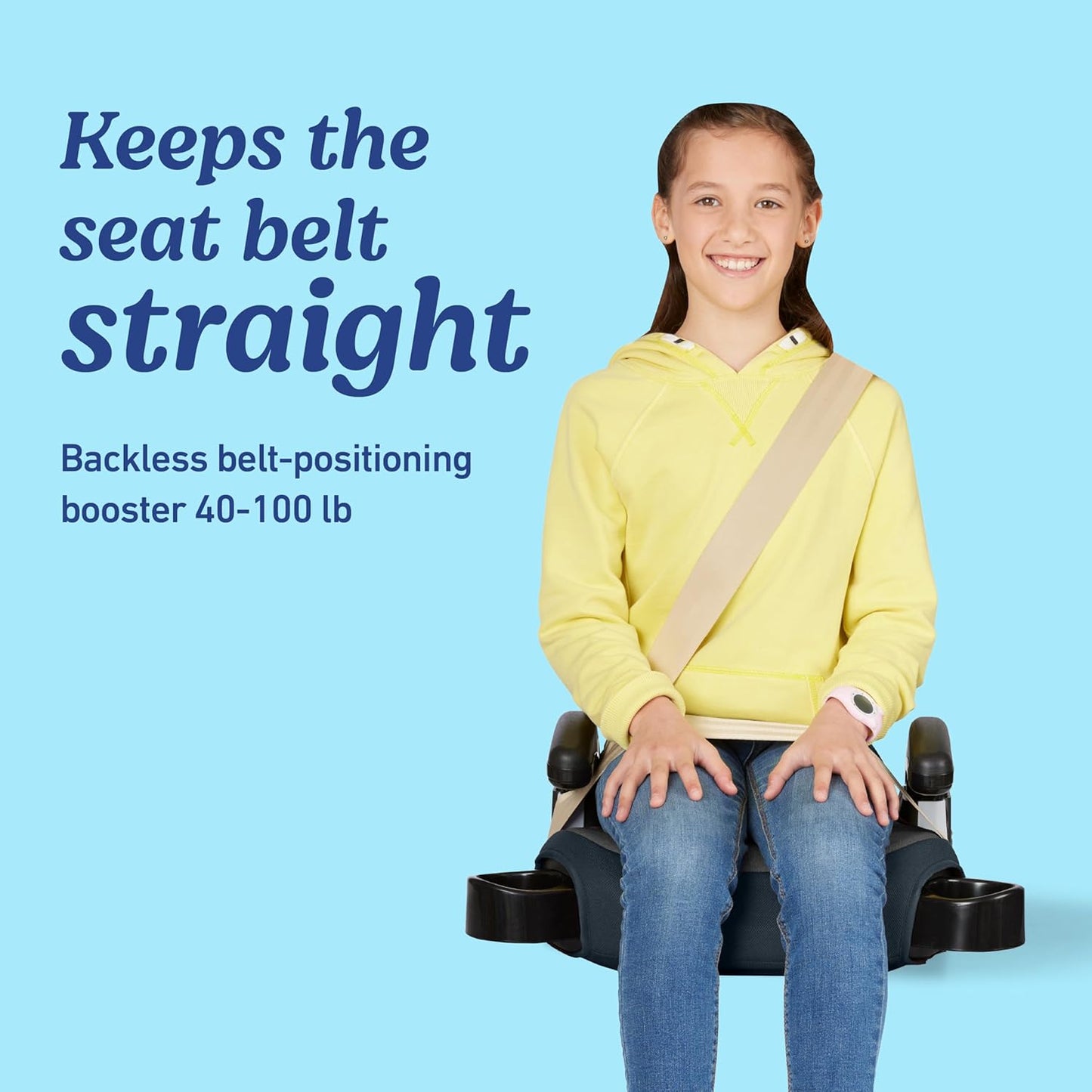 Backless Booster Car Seat TurboBooster 2.0 – Denton | Ages 4–10, 40–100 lbs