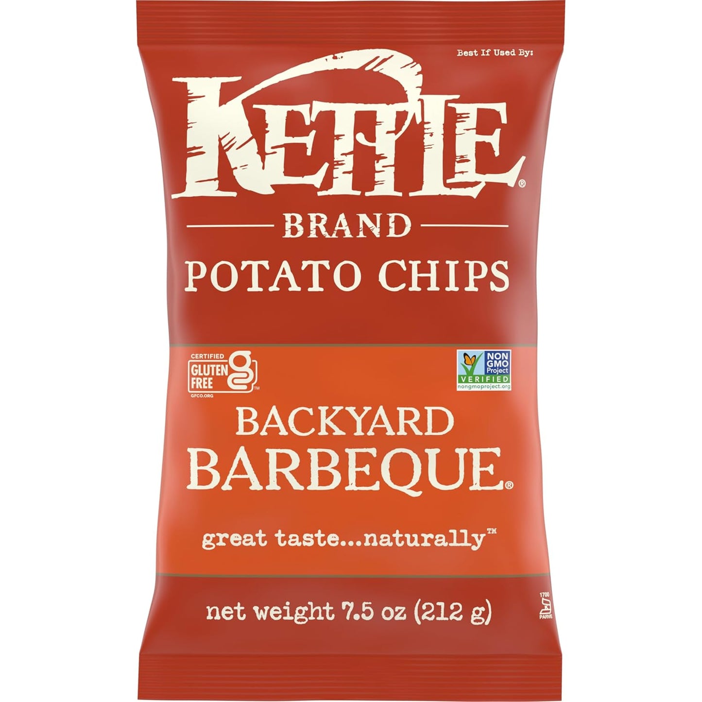 Kettle Brand Potato Chips, Backyard Barbeque Kettle Chips, Party Size, 13 Oz