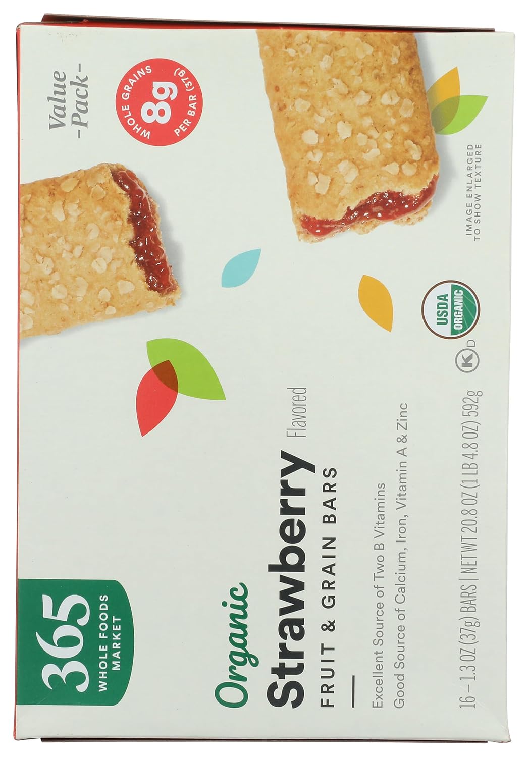 365 by Whole Foods Market, Organic Strawberry Fruit and Grain Bars, 20.8 Ounce, 16 Count