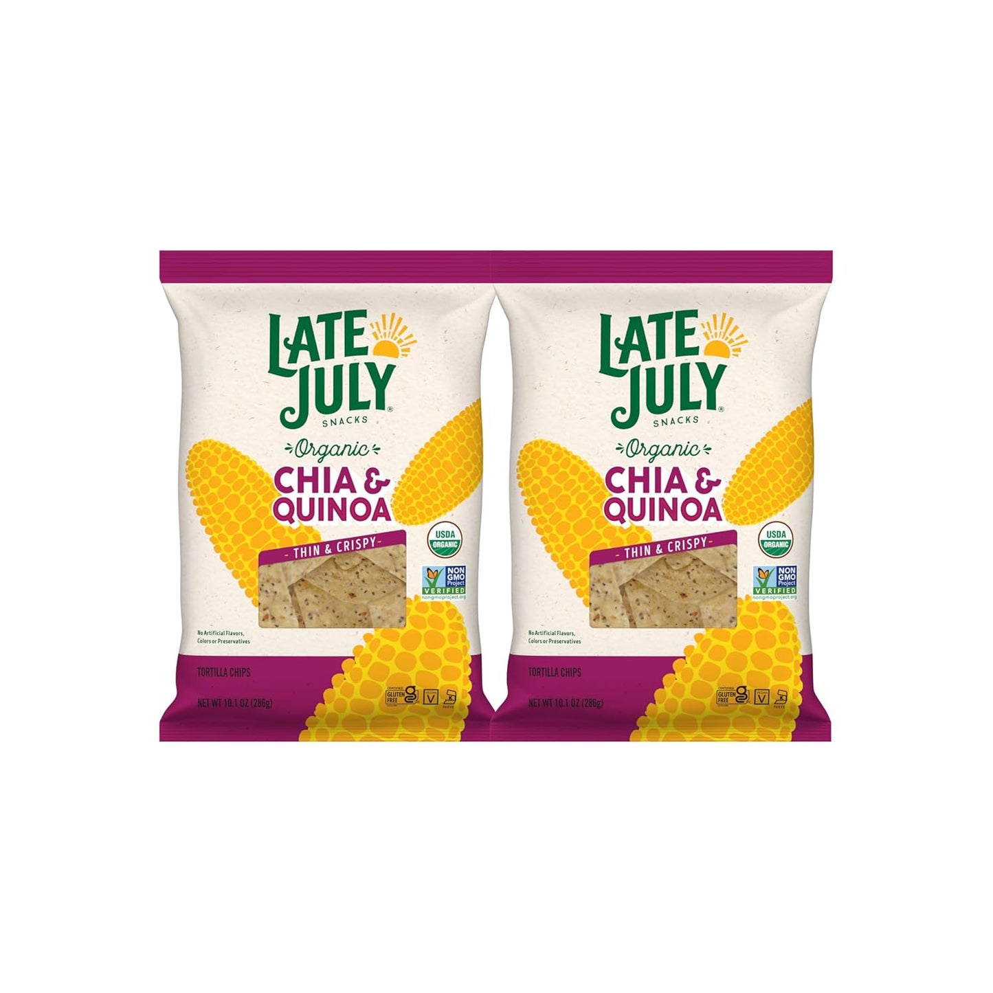 Late July Blue Corn Organic Tortilla Chips, 10.1 Oz Bag
