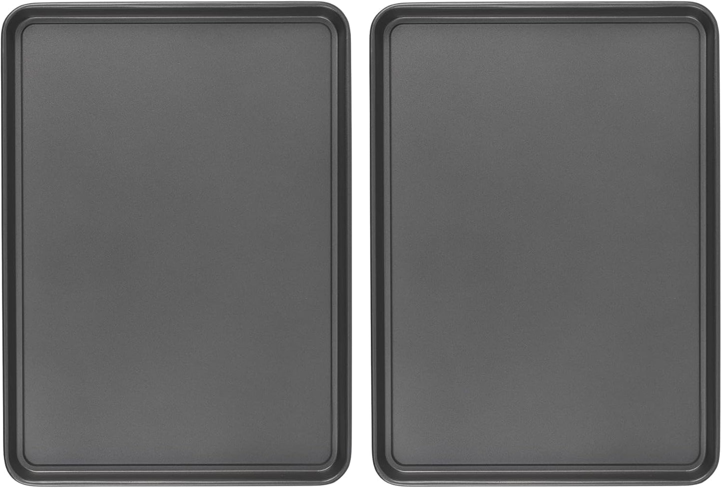 GoodCook Everyday Nonstick Carbon Steel Baking Sheet Set, 3 Pack – Small 13” x 9”, Medium 15” x 10”, Large 17” x 11” – Carbon Steel Cooking Pans, Cookie Sheet Bakeware Set