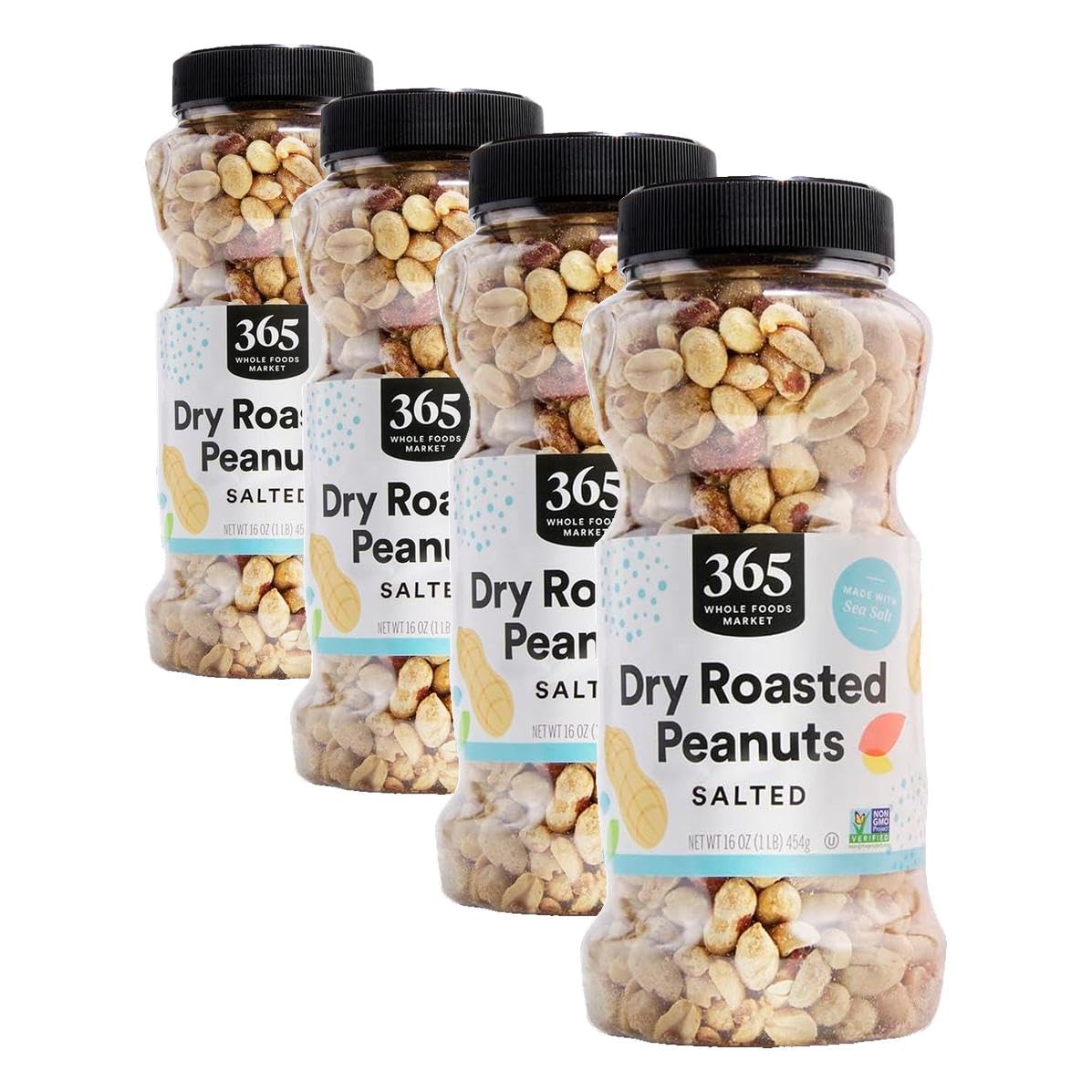 365 by Whole Foods Market, Dry Roasted and Unsalted Peanuts, 16 Ounce