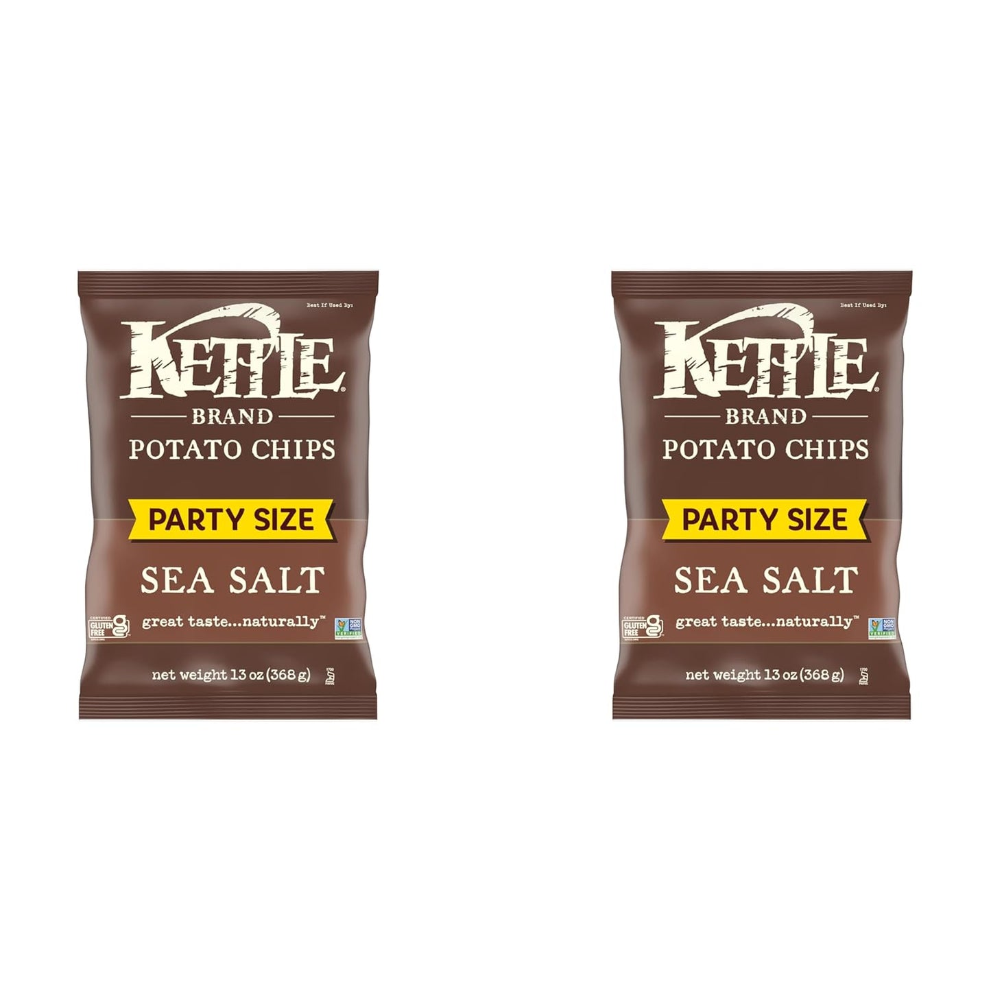 Kettle Brand Sea Salt Kettle Potato Chips, Gluten-Free, Non-GMO, 7.5 oz Bag