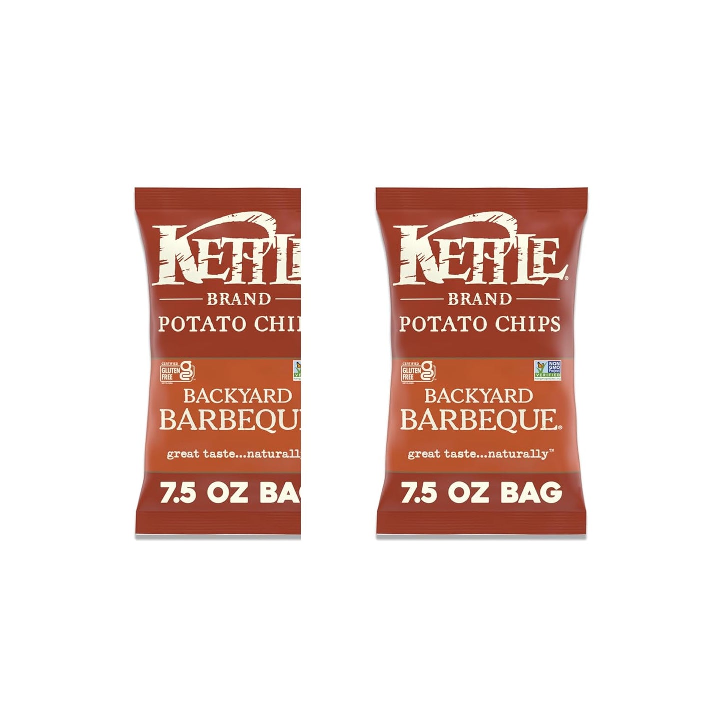 Kettle Brand Potato Chips, Backyard Barbeque Kettle Chips, Party Size, 13 Oz