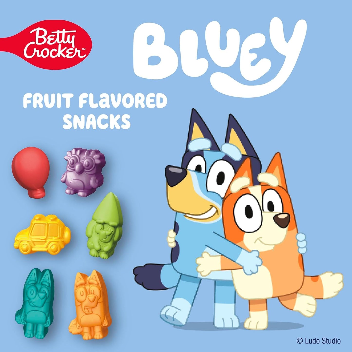 Bluey Fruit Flavored Snacks, Fat Free and Gluten Free Snacks, 17.6 oz (22 Pouches)