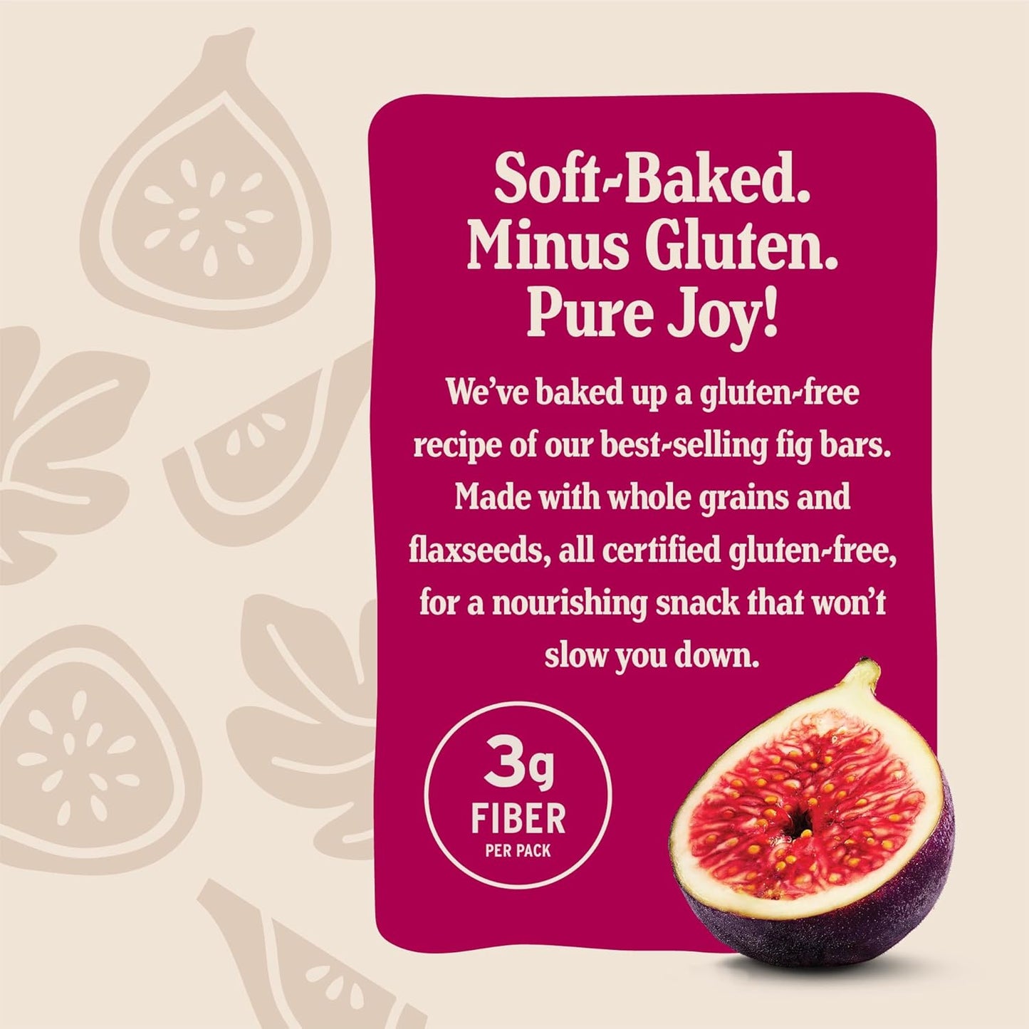 Nature’s Bakery Gluten Free Fig Bars, Raspberry, Real Fruit, Vegan, Non-GMO, Snack Bar, 1 box with 6 twin packs (6 twin packs)