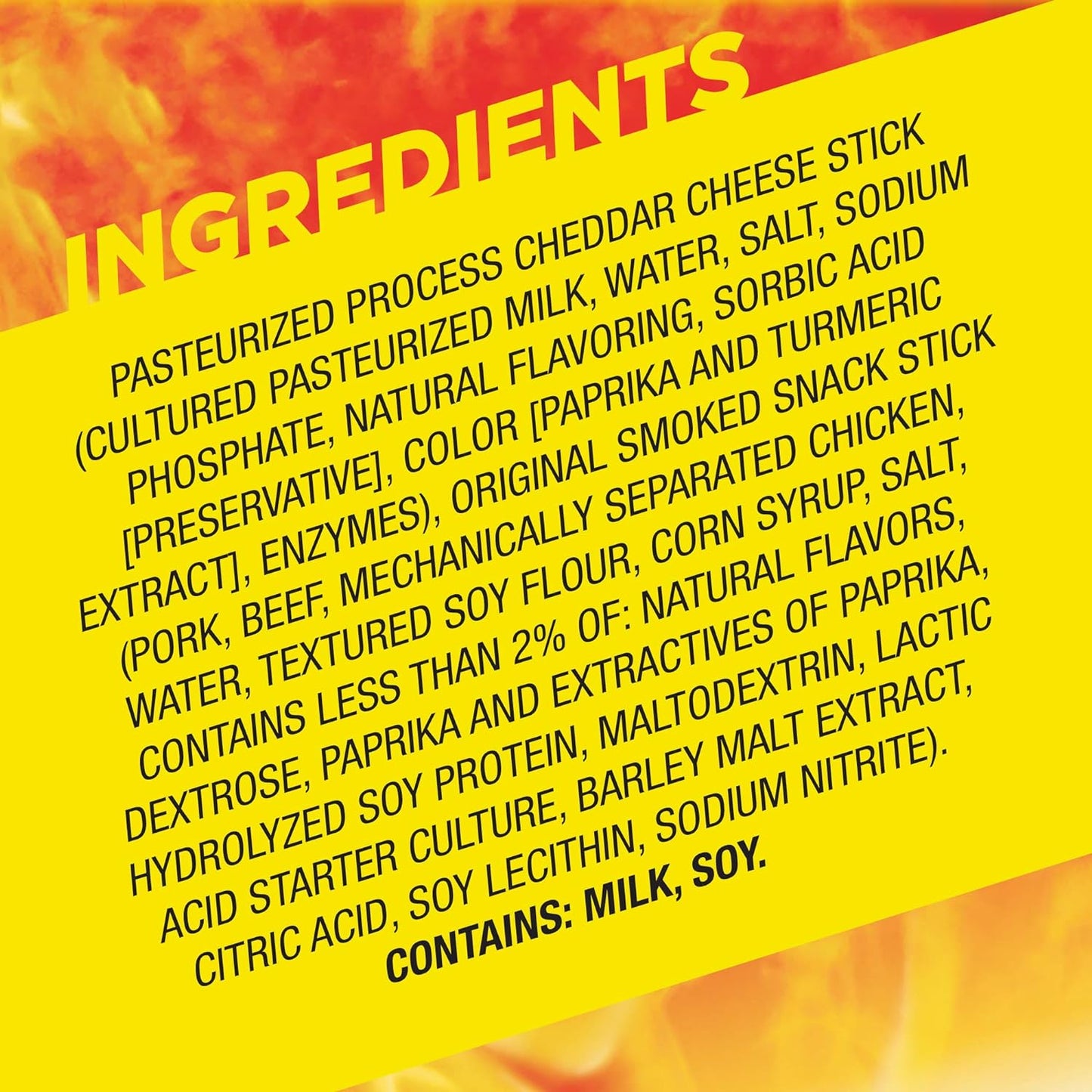Slim Jim Beef 'N Cheese Smoked Meat Sticks, Original Flavor, 5g Protein Per Serving, Snack Size, 0.9 oz. (10 Count)